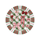 Set de table en vinyle rond — modèle Noël Knots