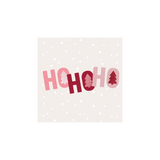 Dessous de verre en vinyle carré — modèle Noël Rouge Ho Ho Ho
