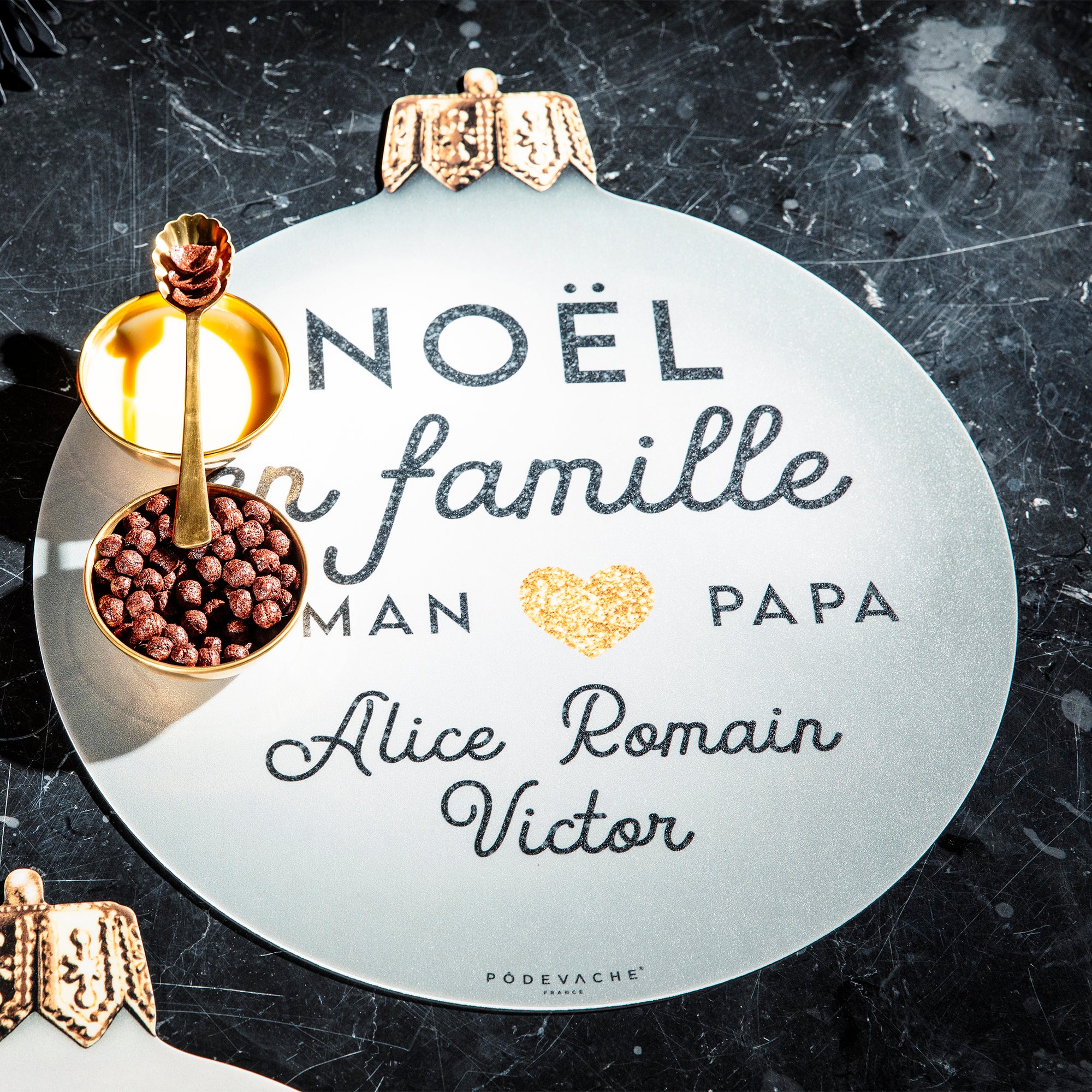 Set de table vinyle personnalisé Boule Famille