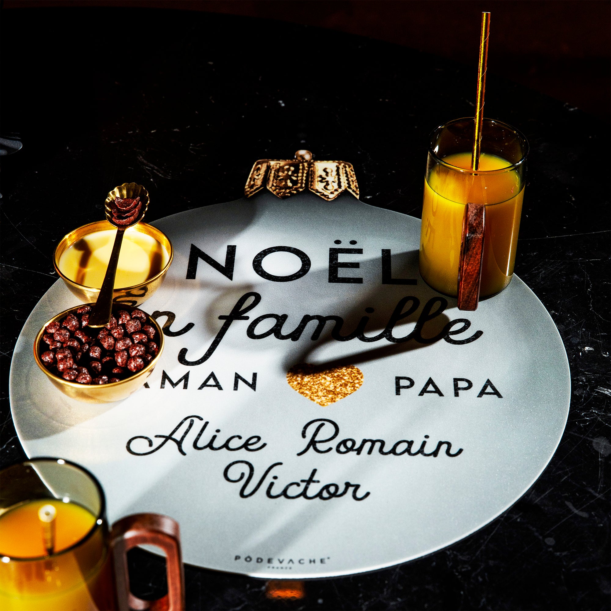 Set de table vinyle personnalisé Boule Famille