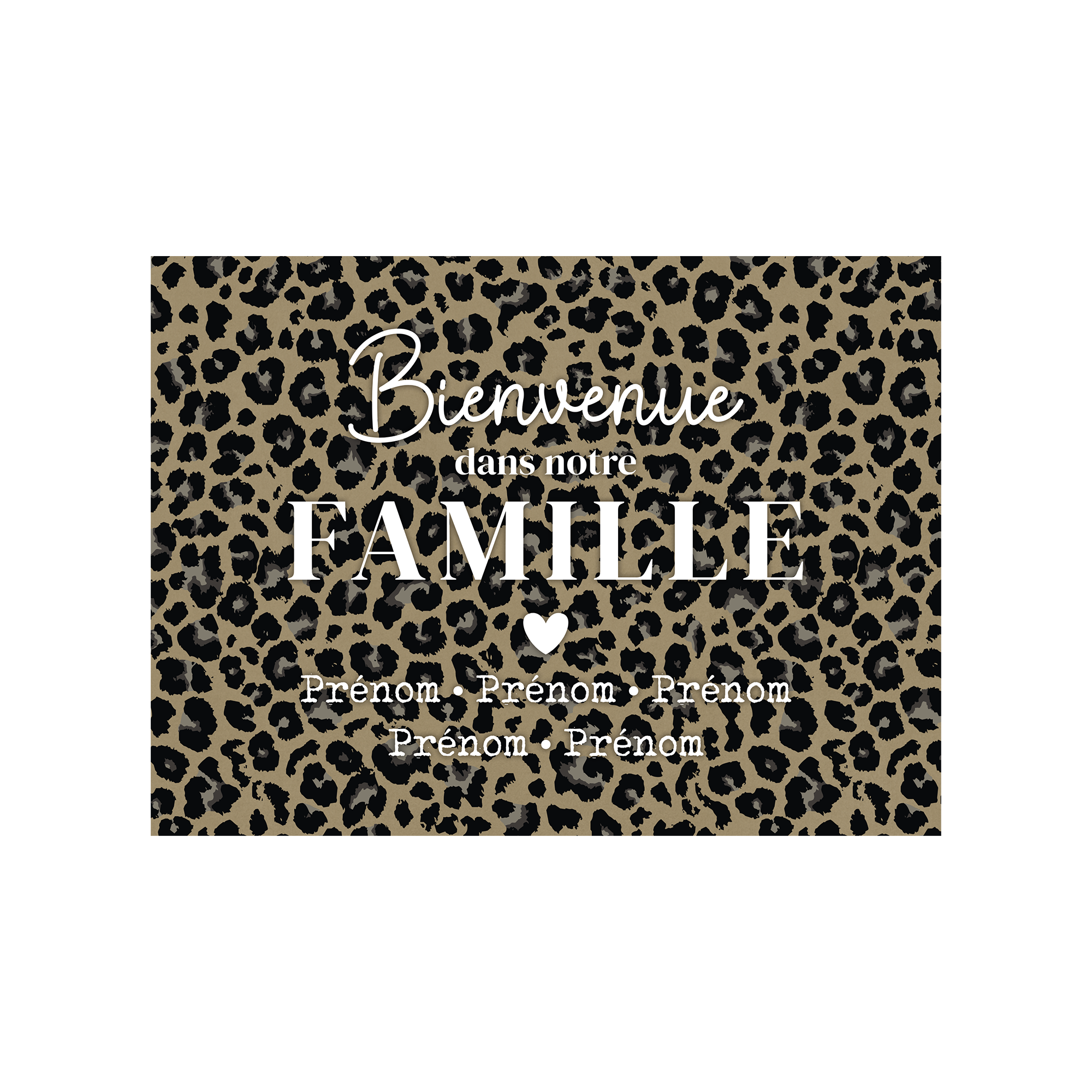 Set de table vinyle personnalisé Bienvenue Famille Taupe
