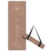 Tapis yoga en velours — modèle fitness Sansthiti Vieux Rose