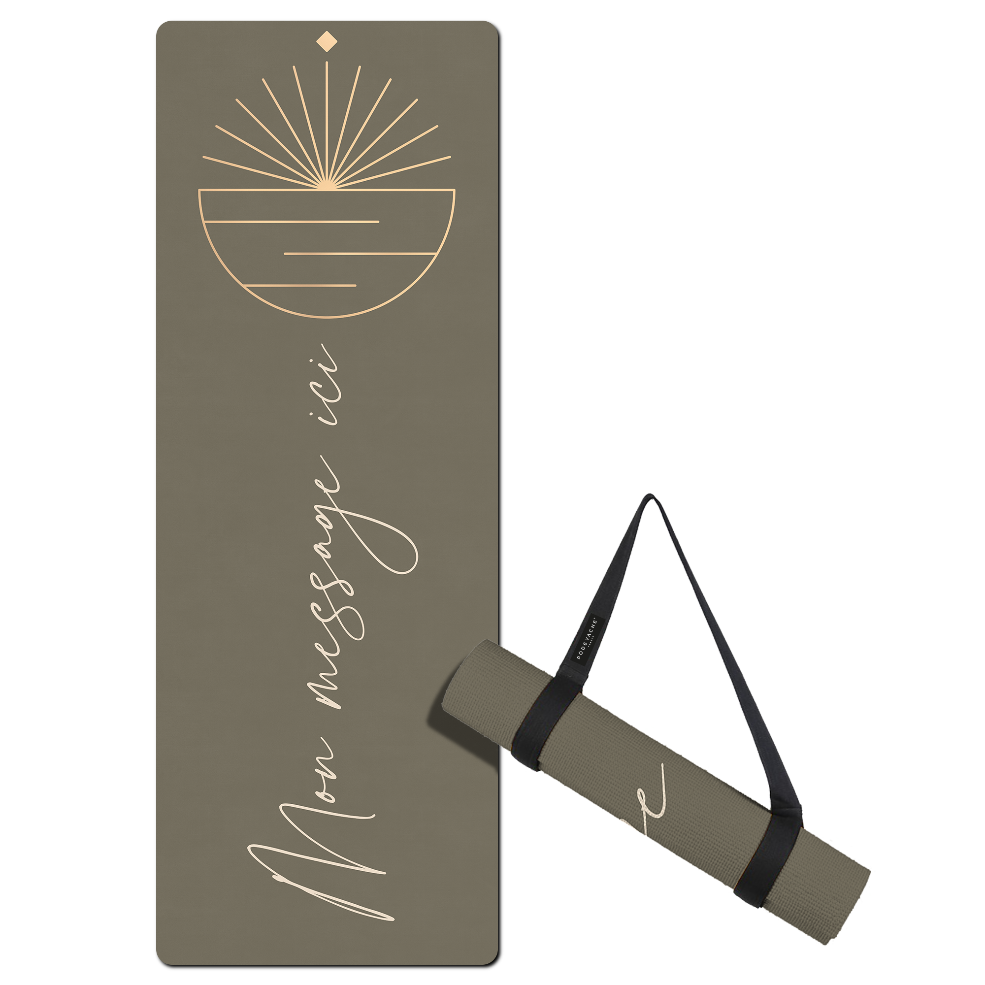 Tapis de fitness personnalisé Sansthiti Kaki