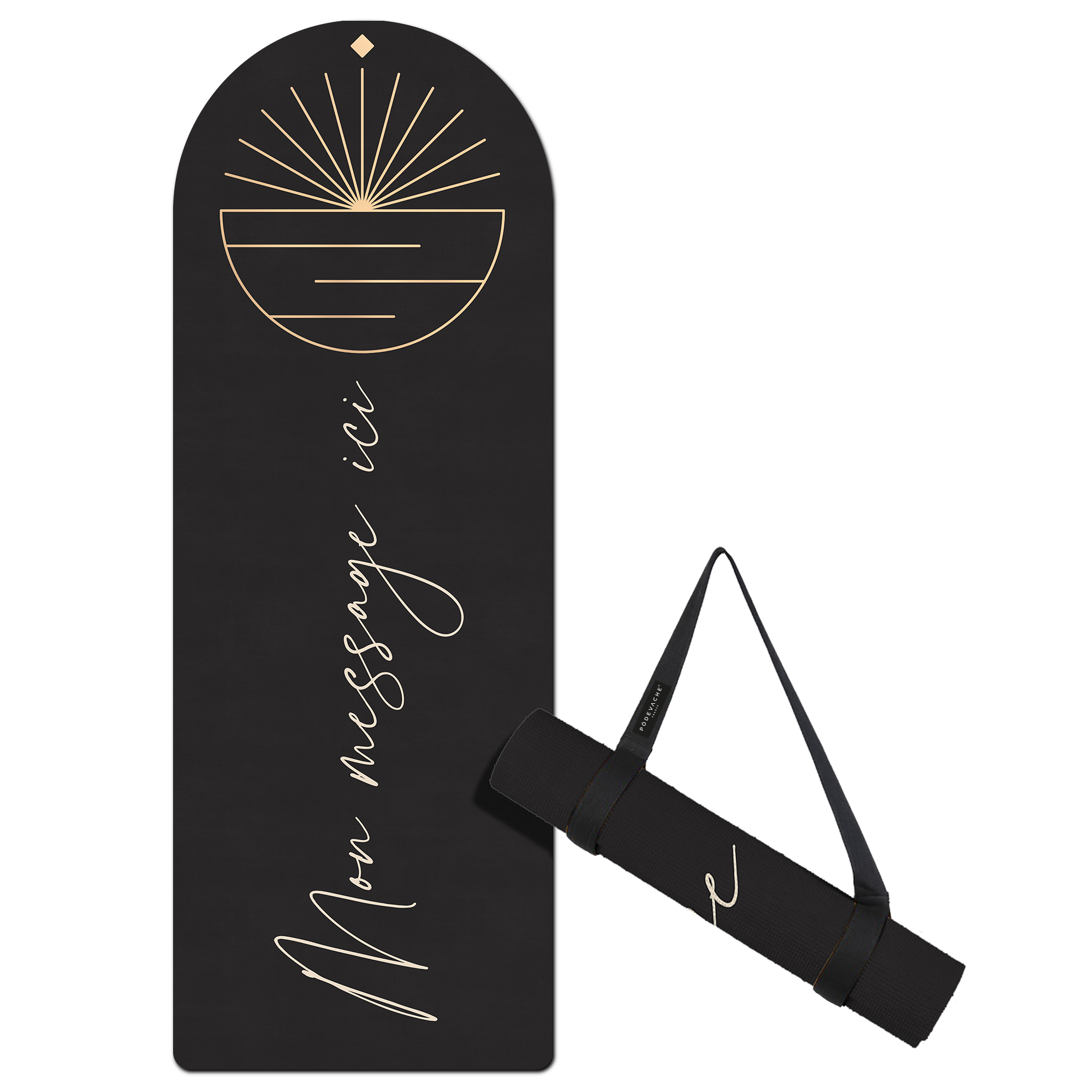 Tapis de fitness personnalisé Sansthiti Noir