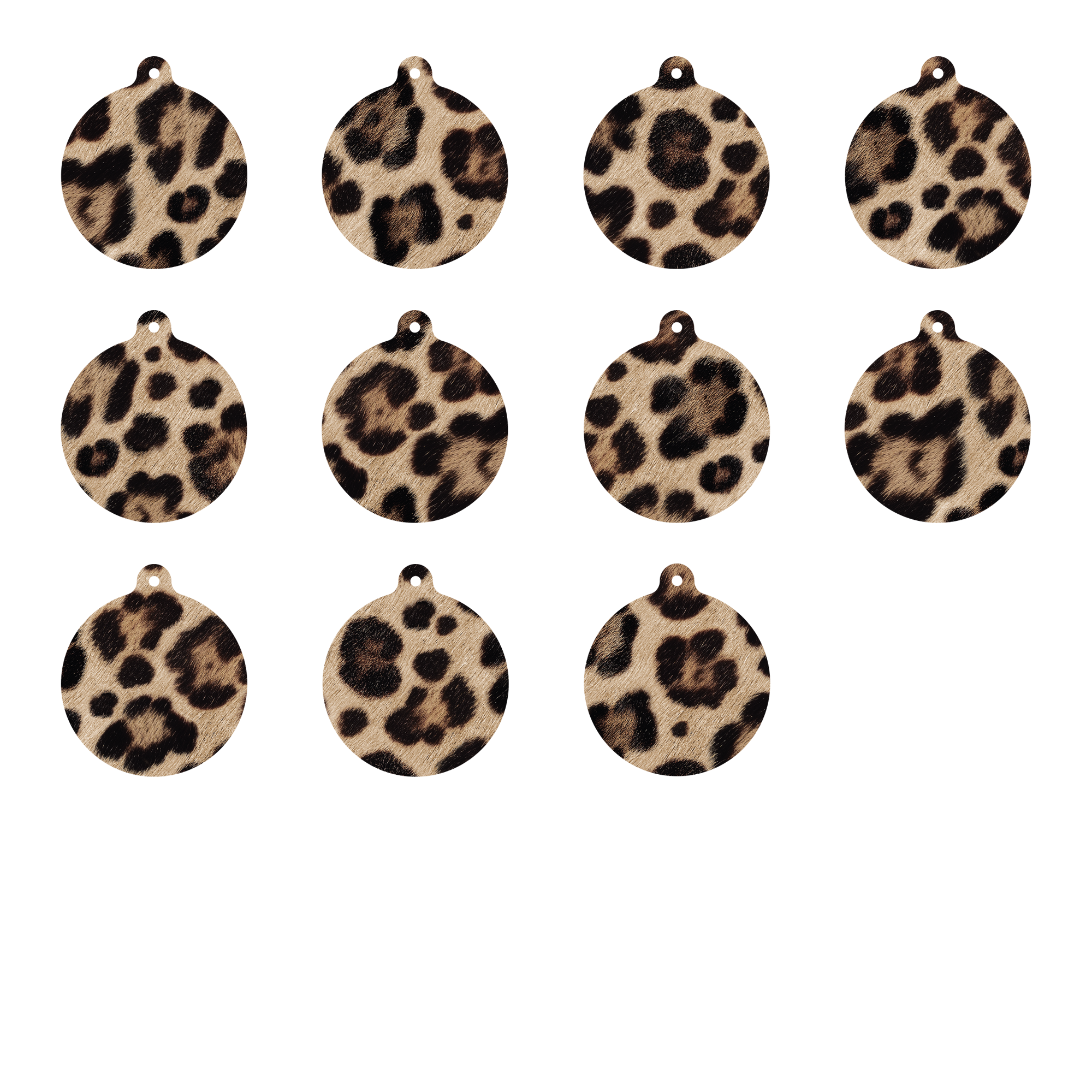 Lot de 11 boules de Noël New Léopard