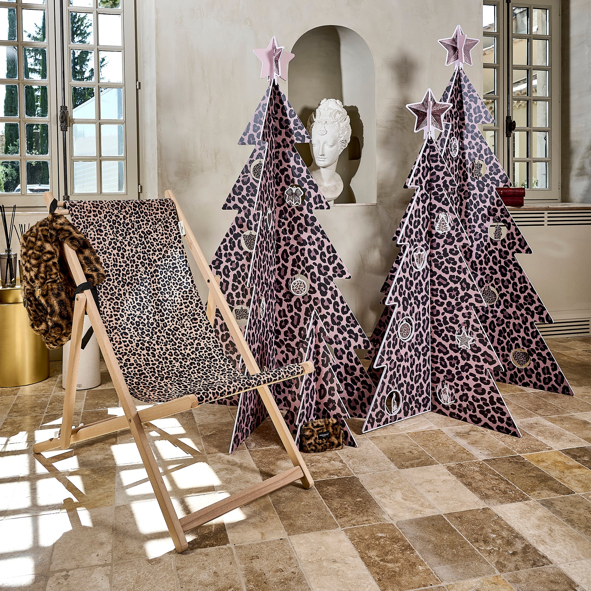 Sapin de Noël en PVC imprimé - Décoration de Noël chic et moderne