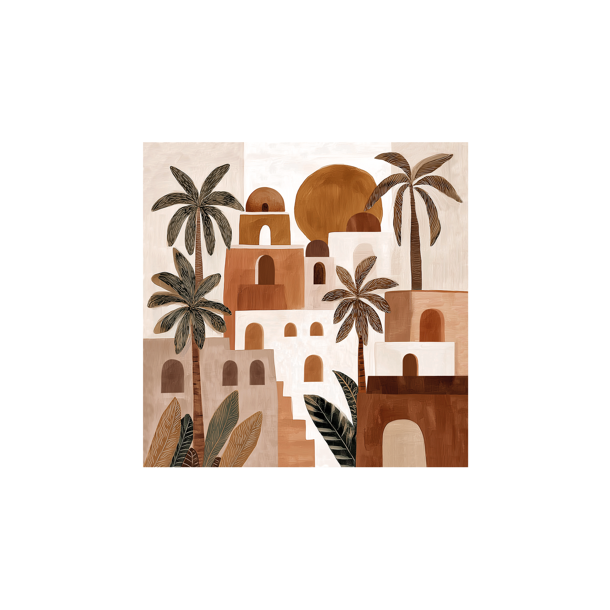 Lot de 6 dessous de verre vinyle Kasba