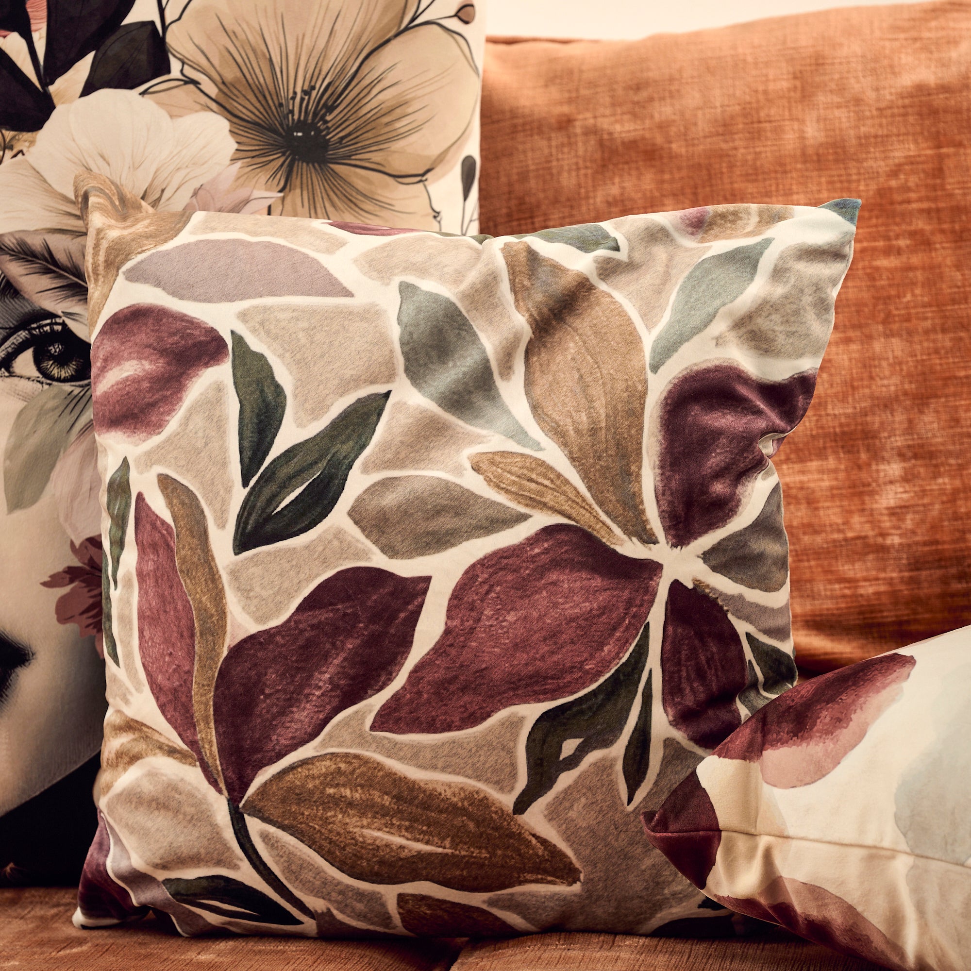 Coussin velours Fontvieille