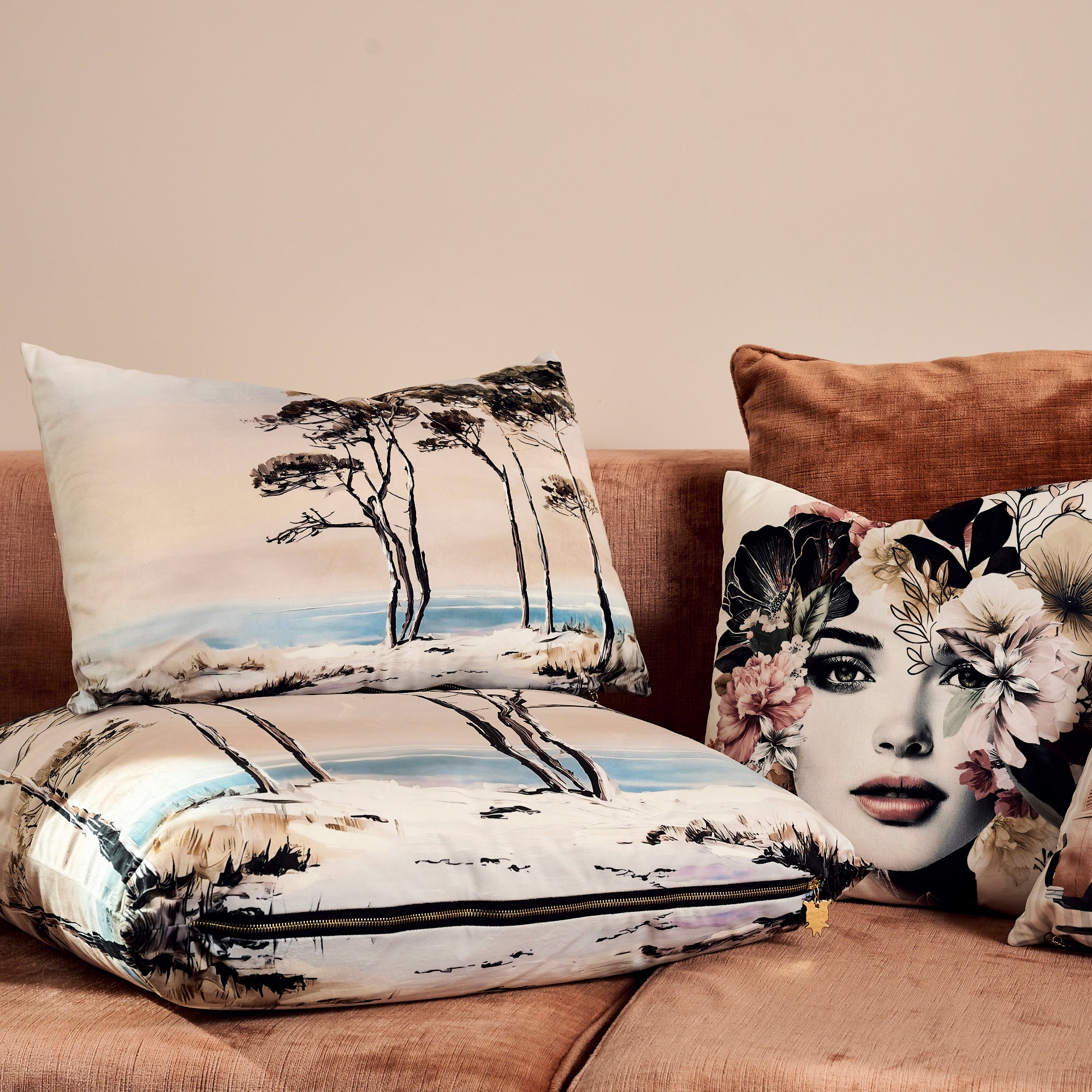 Coussin velours Kilosa