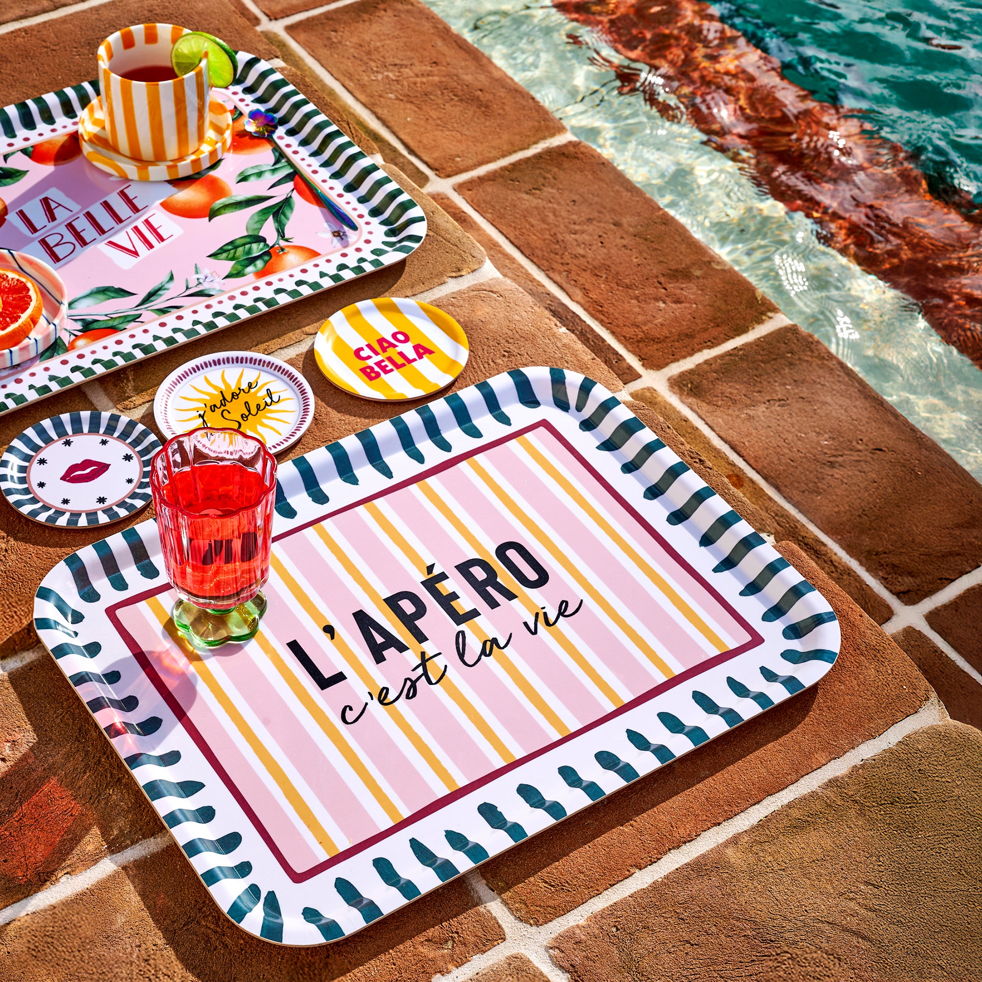 Plateau En Bois Apéro c'est la Vie