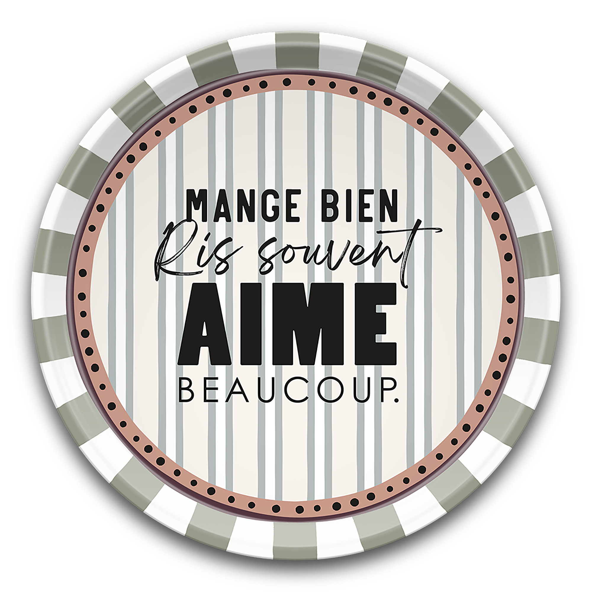 Plateau en bois rond Mange Ris Aime