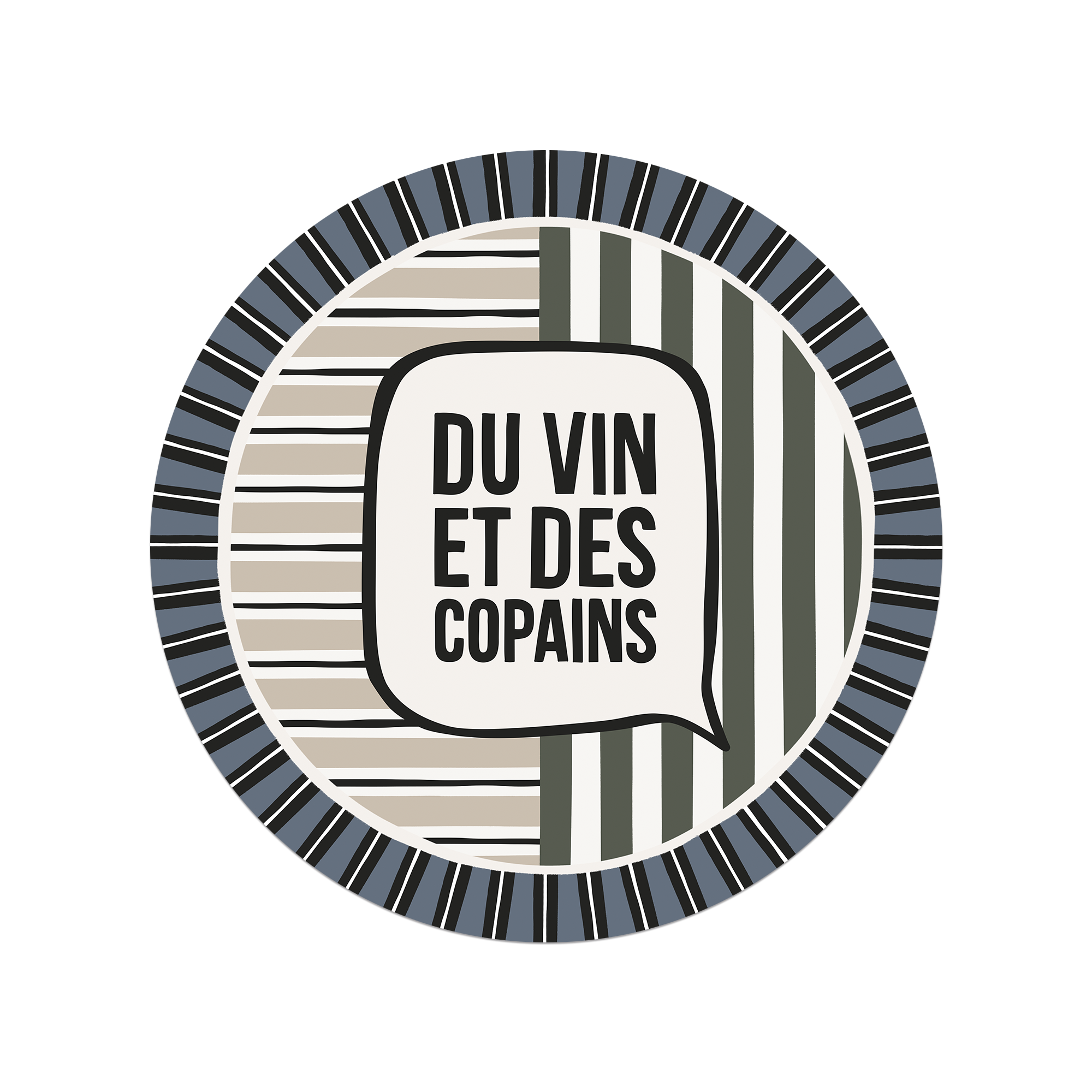 Set De Table Vinyle Vin et Copains