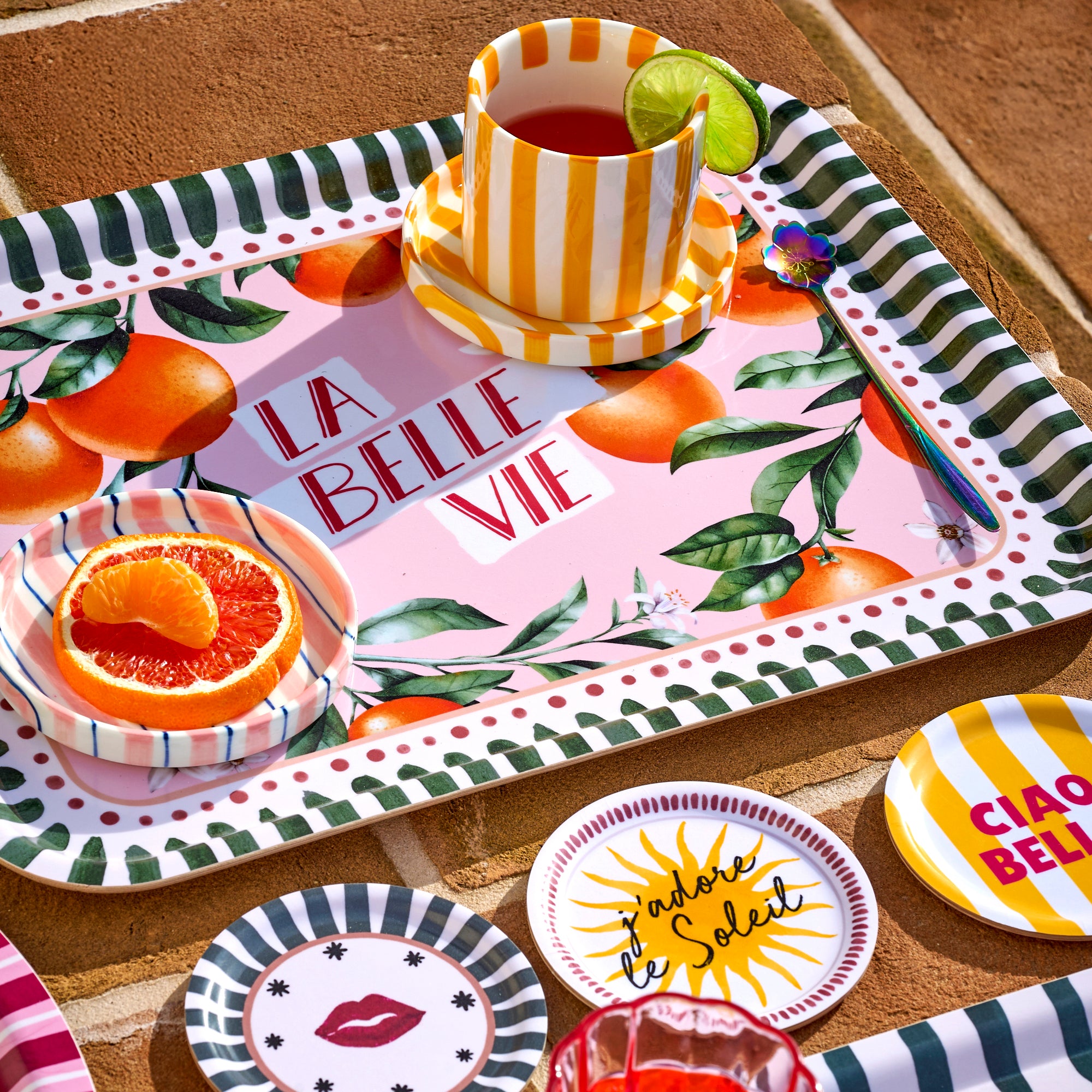 Vide poche en bois rond Ciao Bella