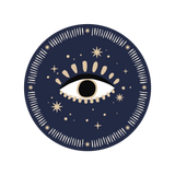 Set de table en vinyle rond — modèle Blue Eye