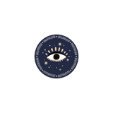 Dessous de verre en vinyle rond — modèle Blue Eye