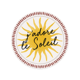 Set de table en vinyle rond — modèle J'adore Soleil