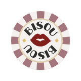 Set de table en vinyle rond — modèle Bisou Bisou
