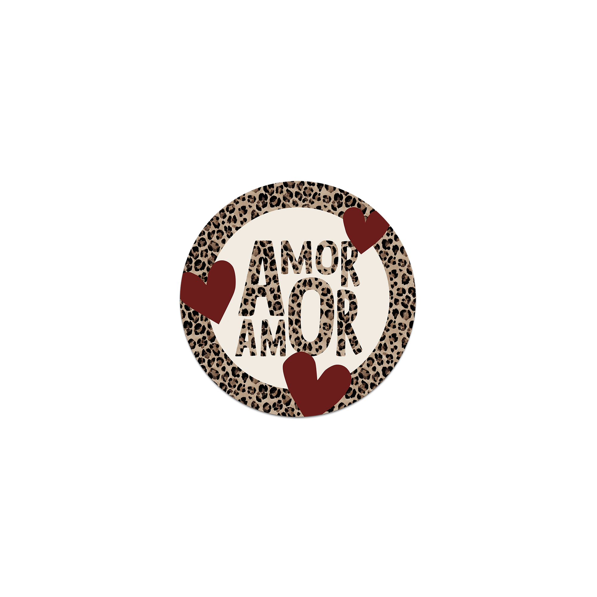 Lot De 6 Dessous De Verre Vinyle Amor Amor