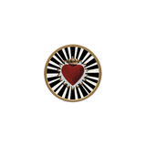 Dessous de verre en vinyle rond — modèle Red Heart
