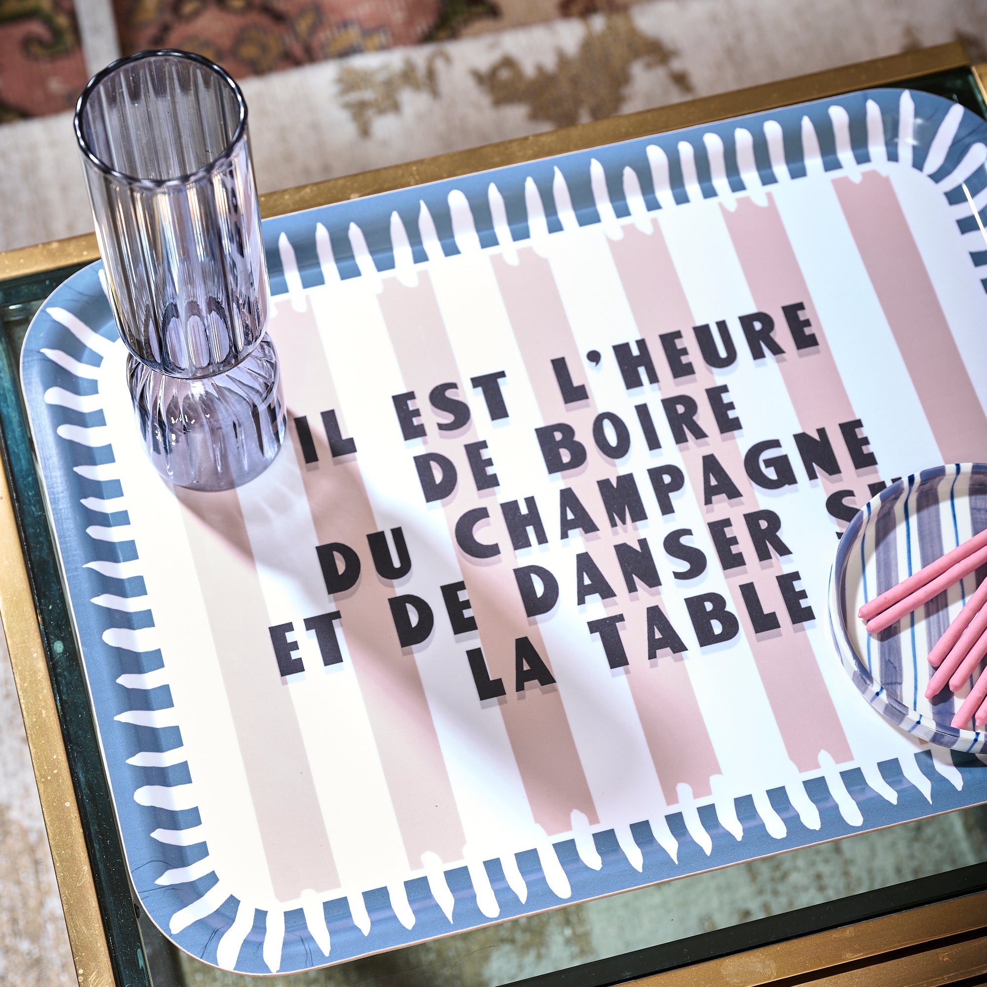 Plateau En Bois Champagne