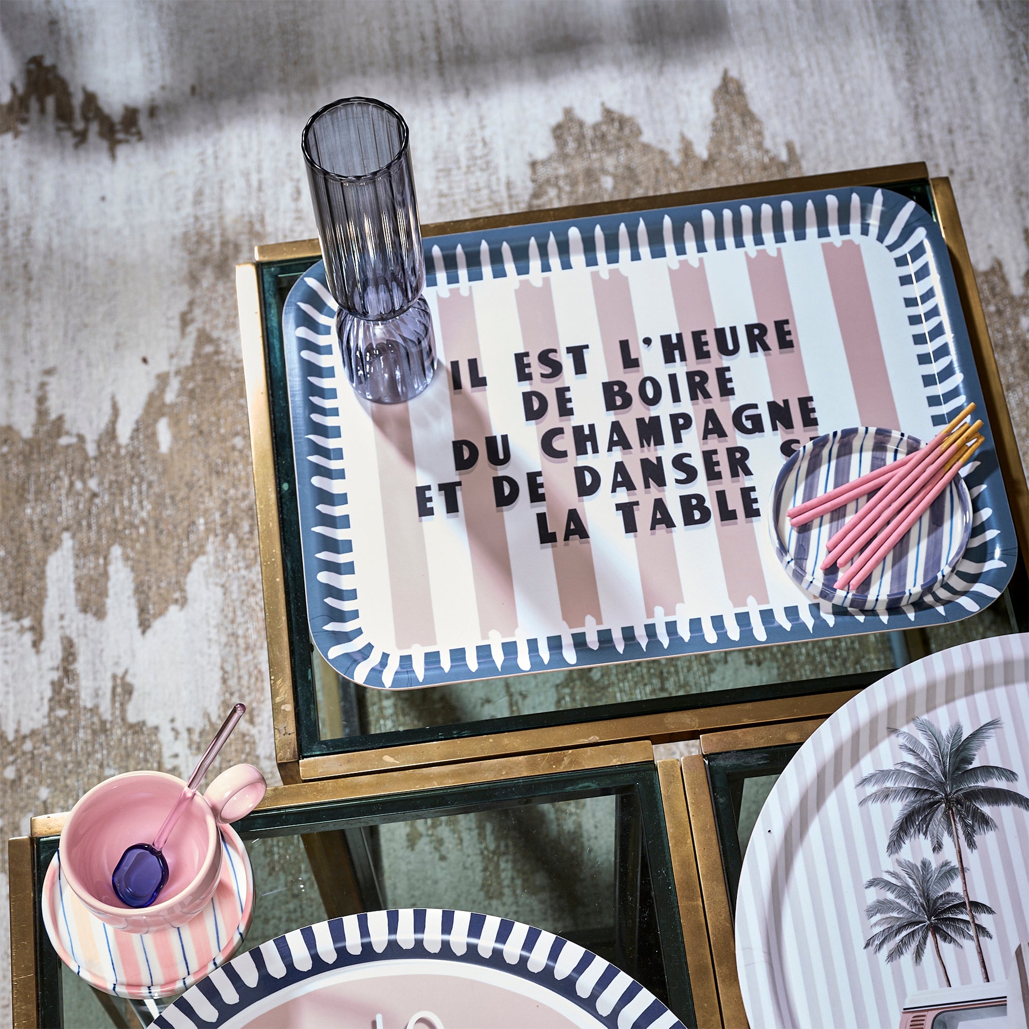 Plateau En Bois Champagne