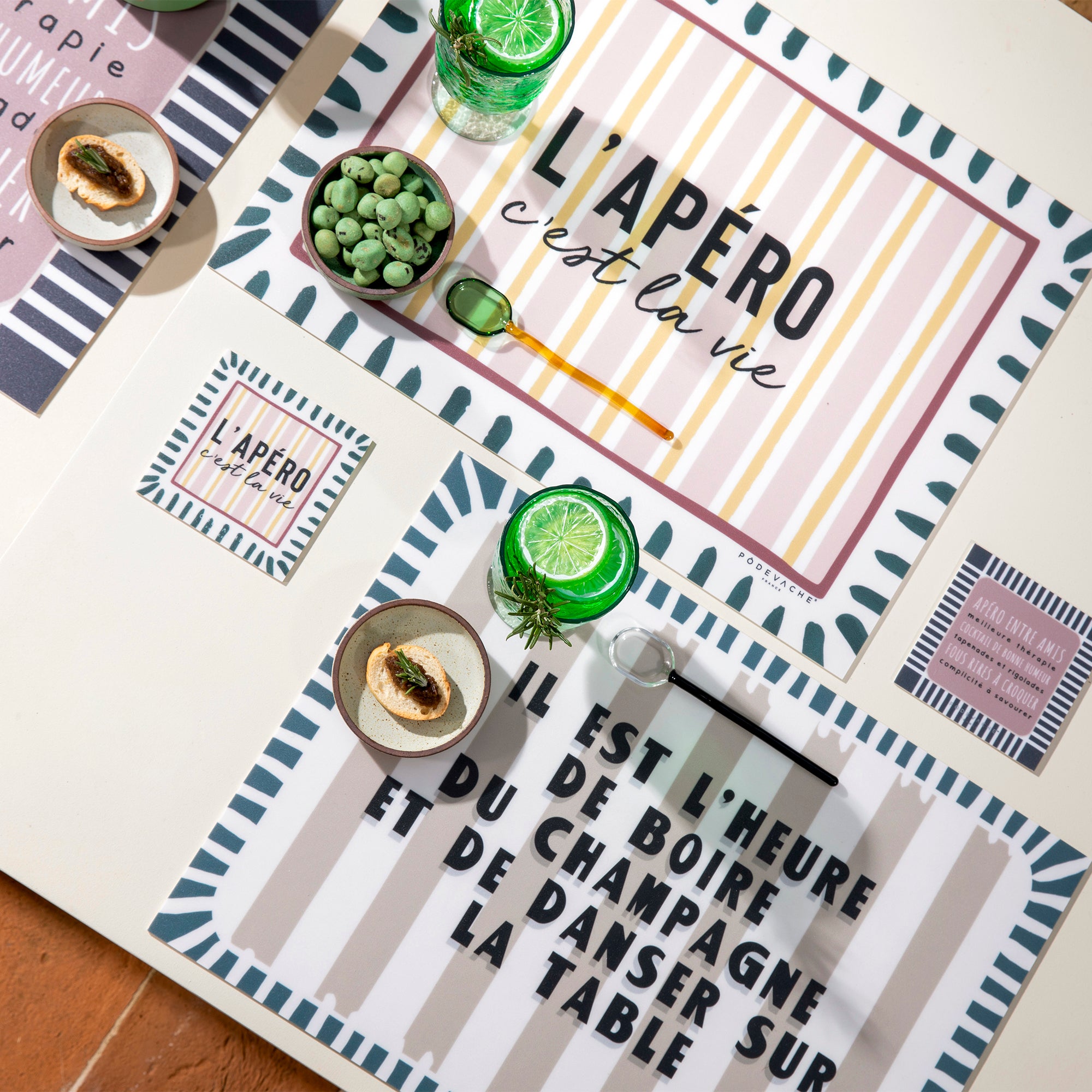 Set De Table Vinyle Champagne