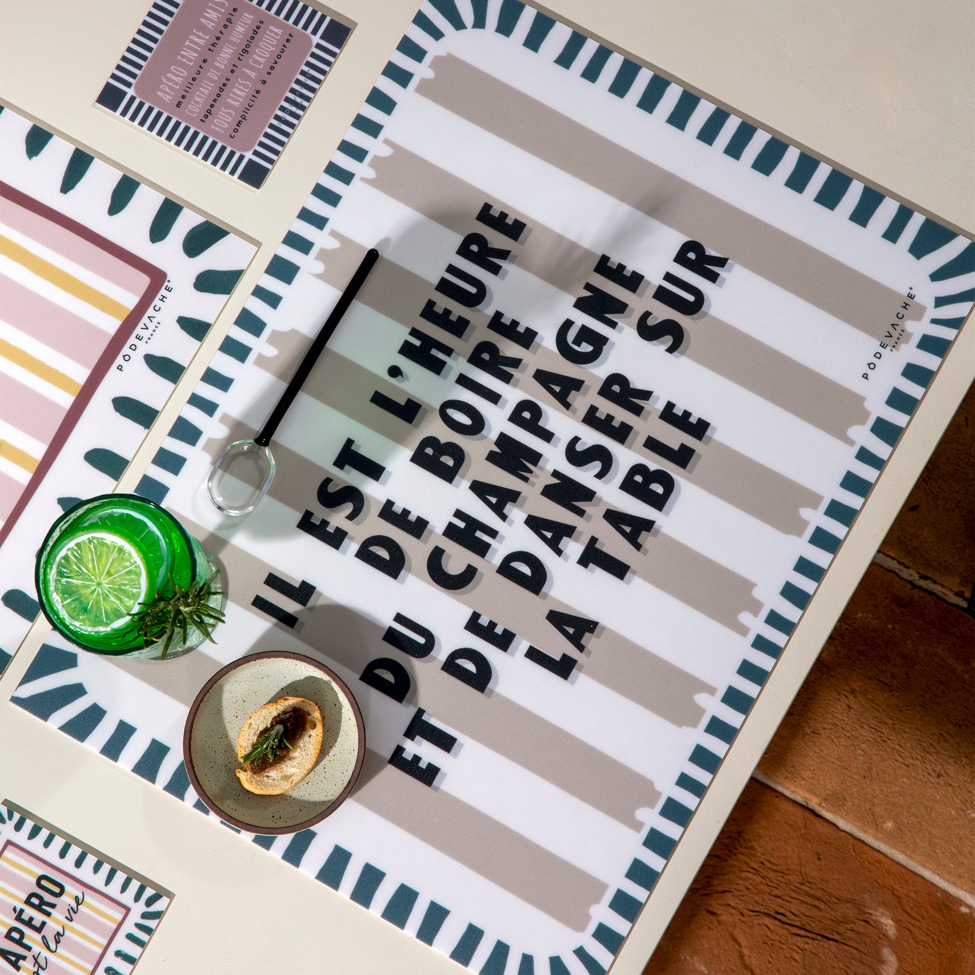 Set De Table Vinyle Champagne