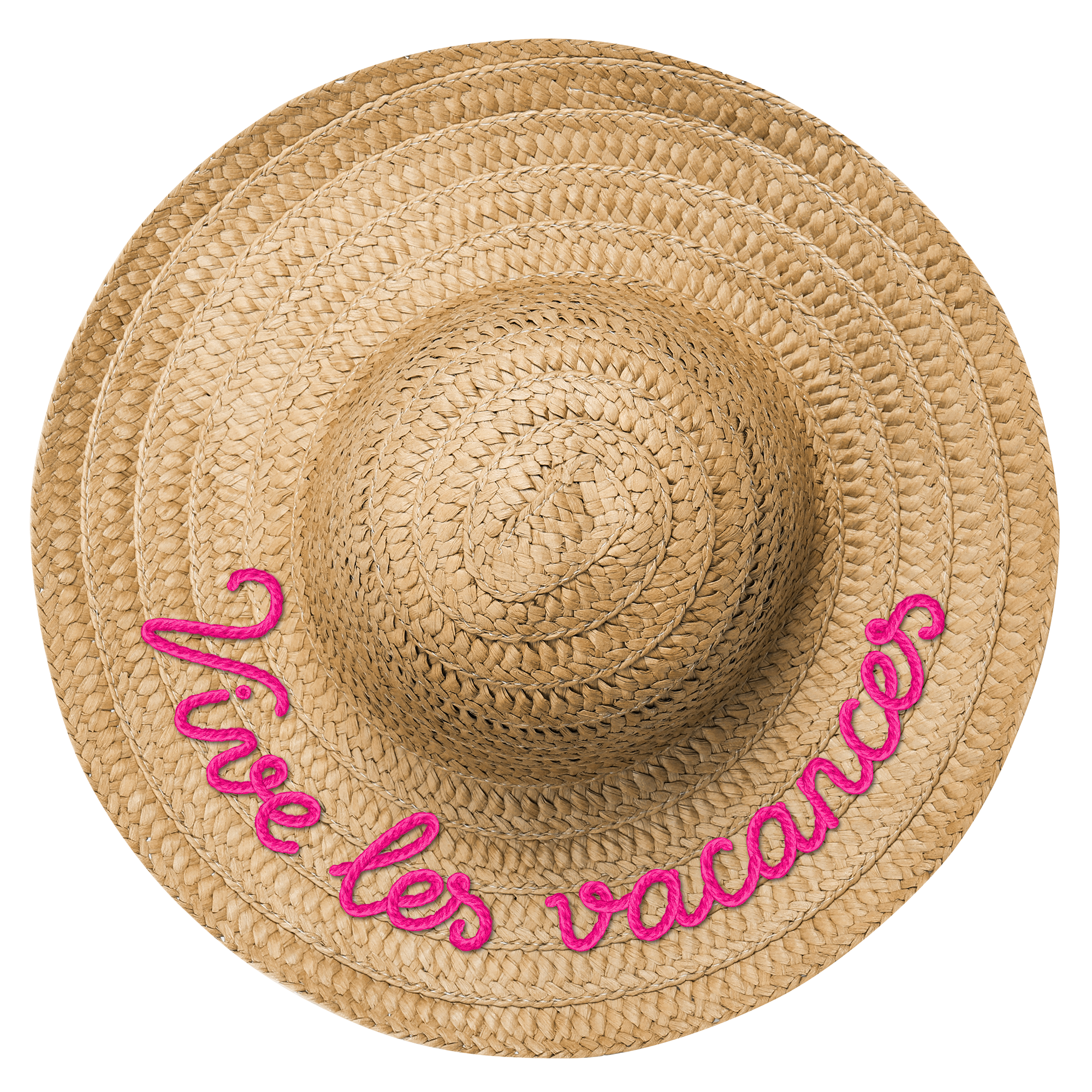 Chapeau de paille en PVC expansé Vacances