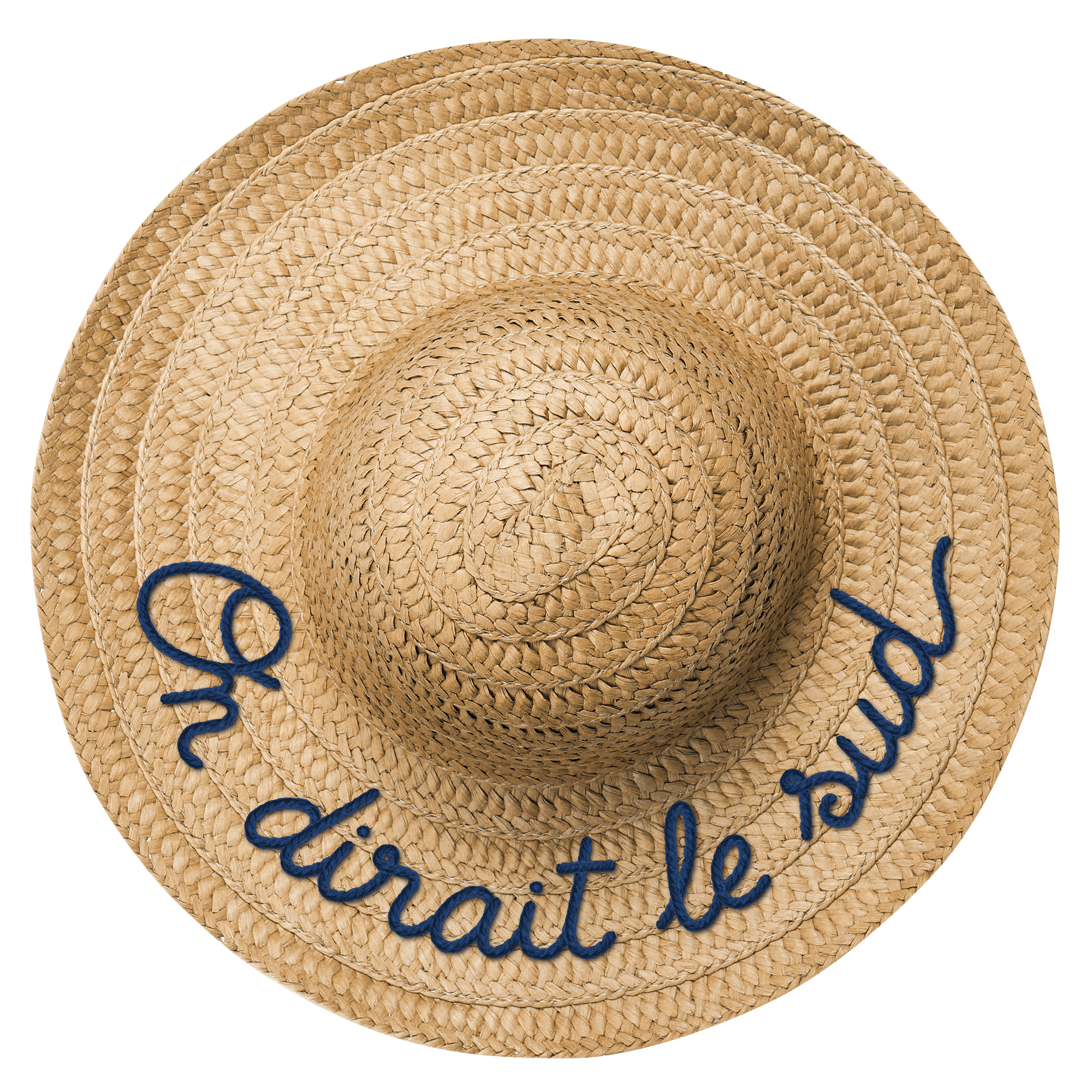 Chapeau de paille en PVC expansé On Dirait le Sud