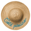 Décoration murale PVC en vinyle — modèle trompe œil chapeau paille Côté Piscine