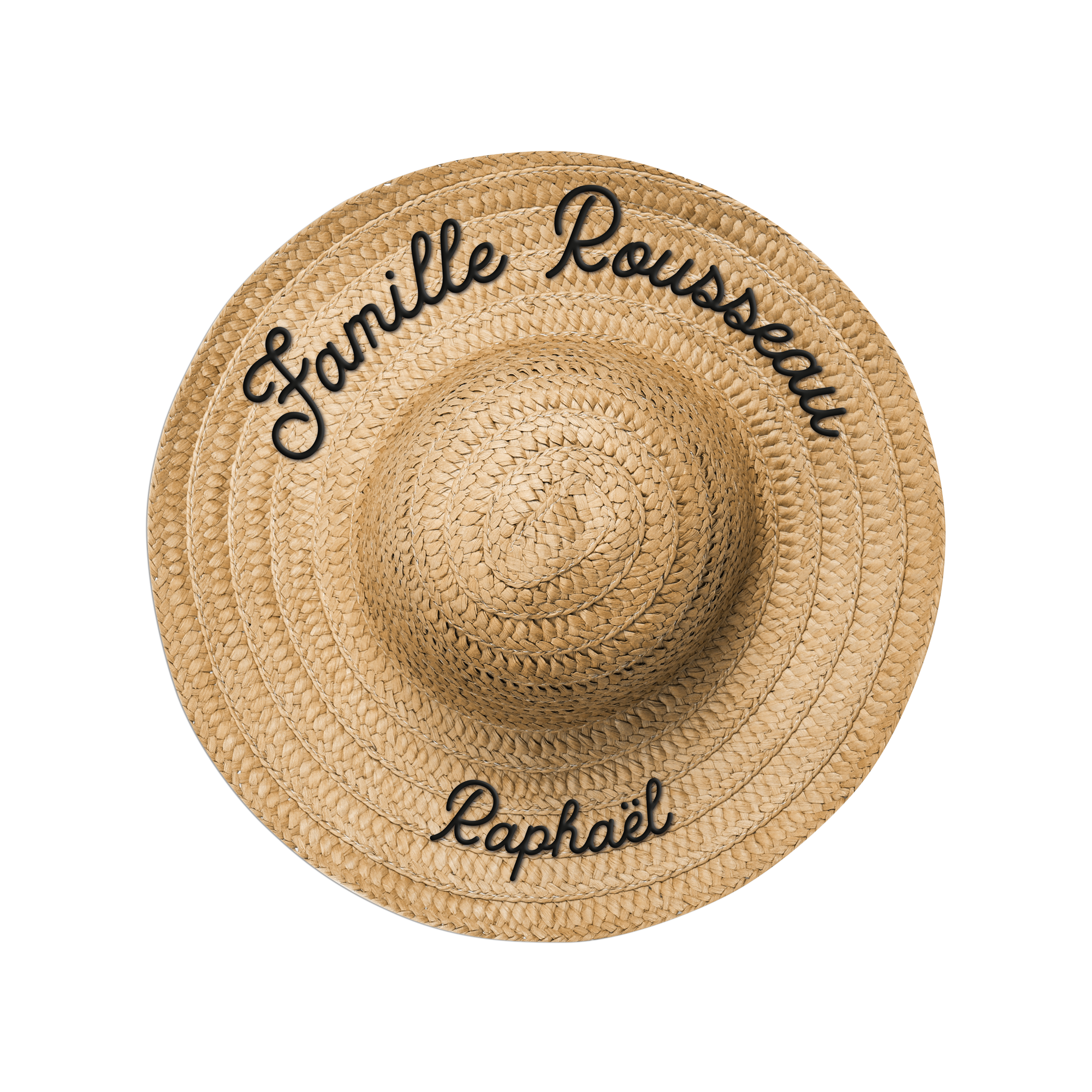 Set de table vinyle personnalisé Chapeau de Paille