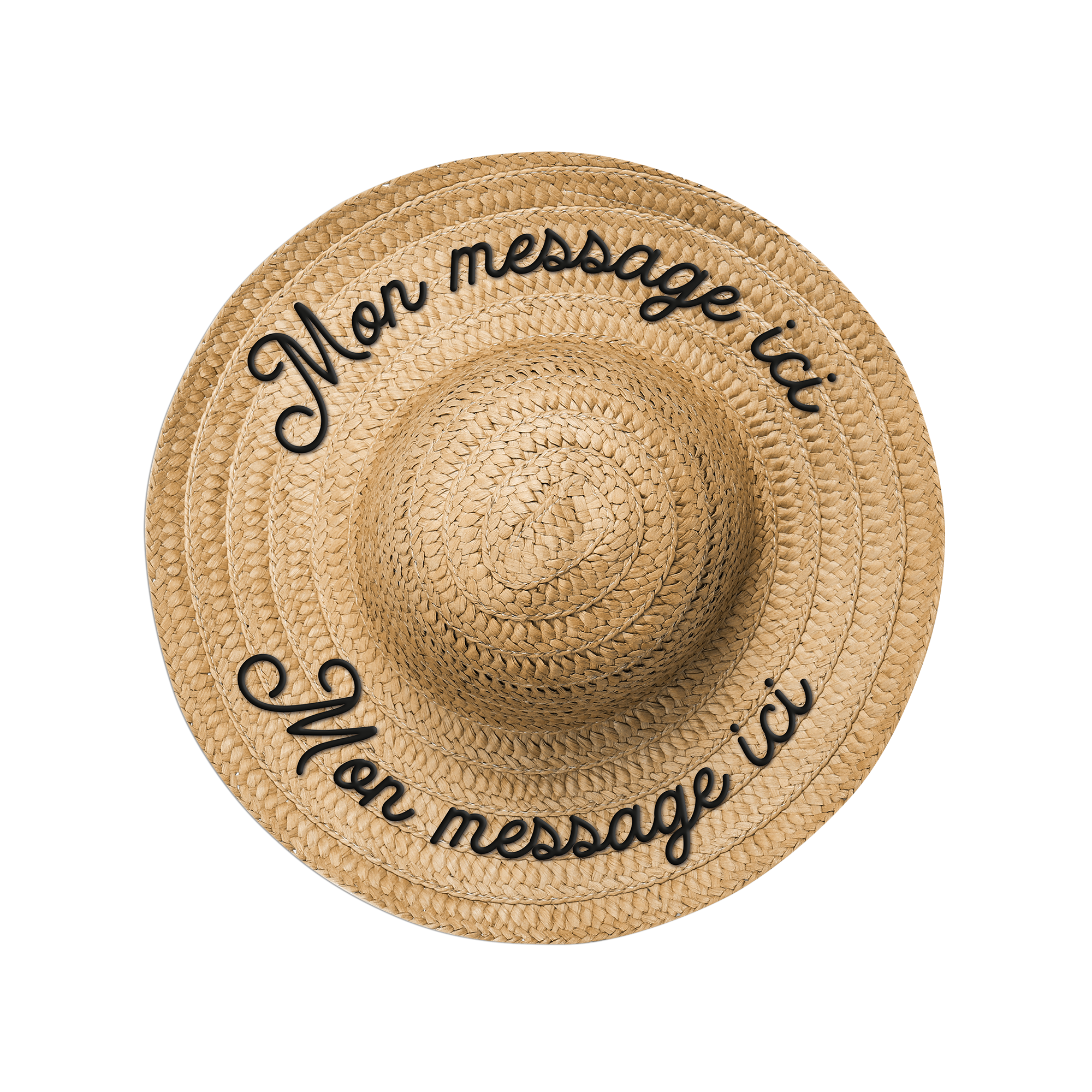 Set de table vinyle personnalisé Chapeau de Paille