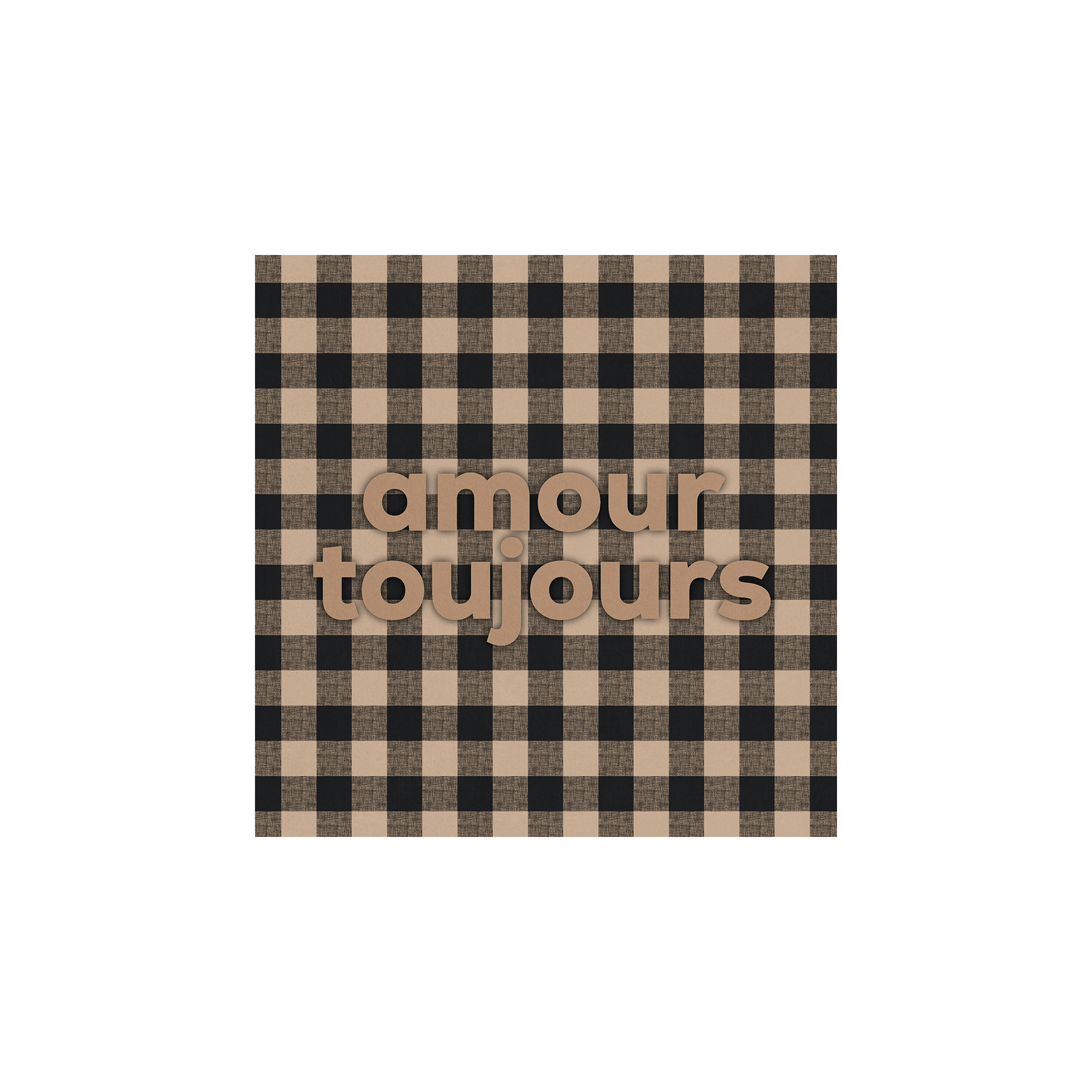 Lot de 6 dessous de verre vinyle Amour Toujours