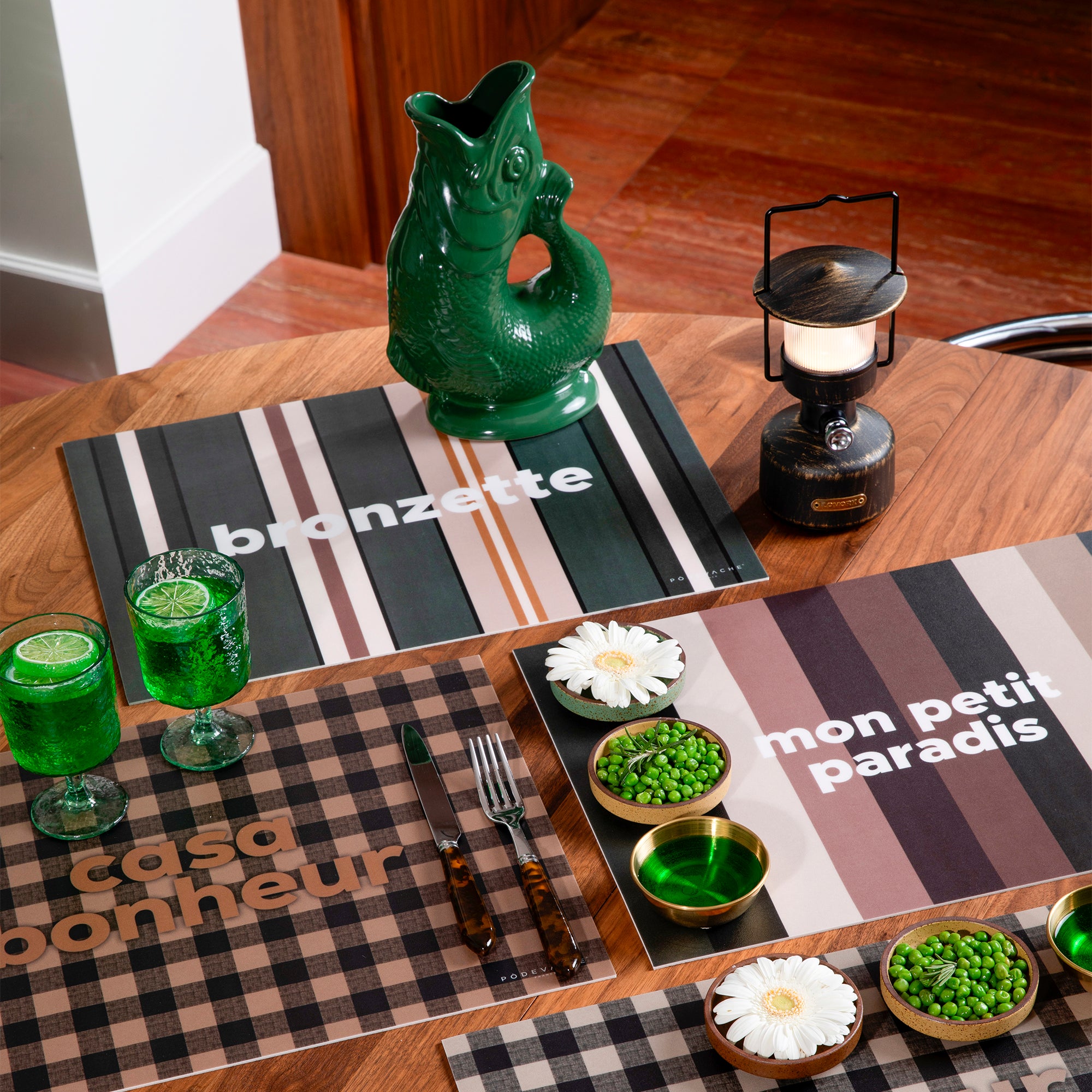 Set De Table Vinyle Stripe Paradis