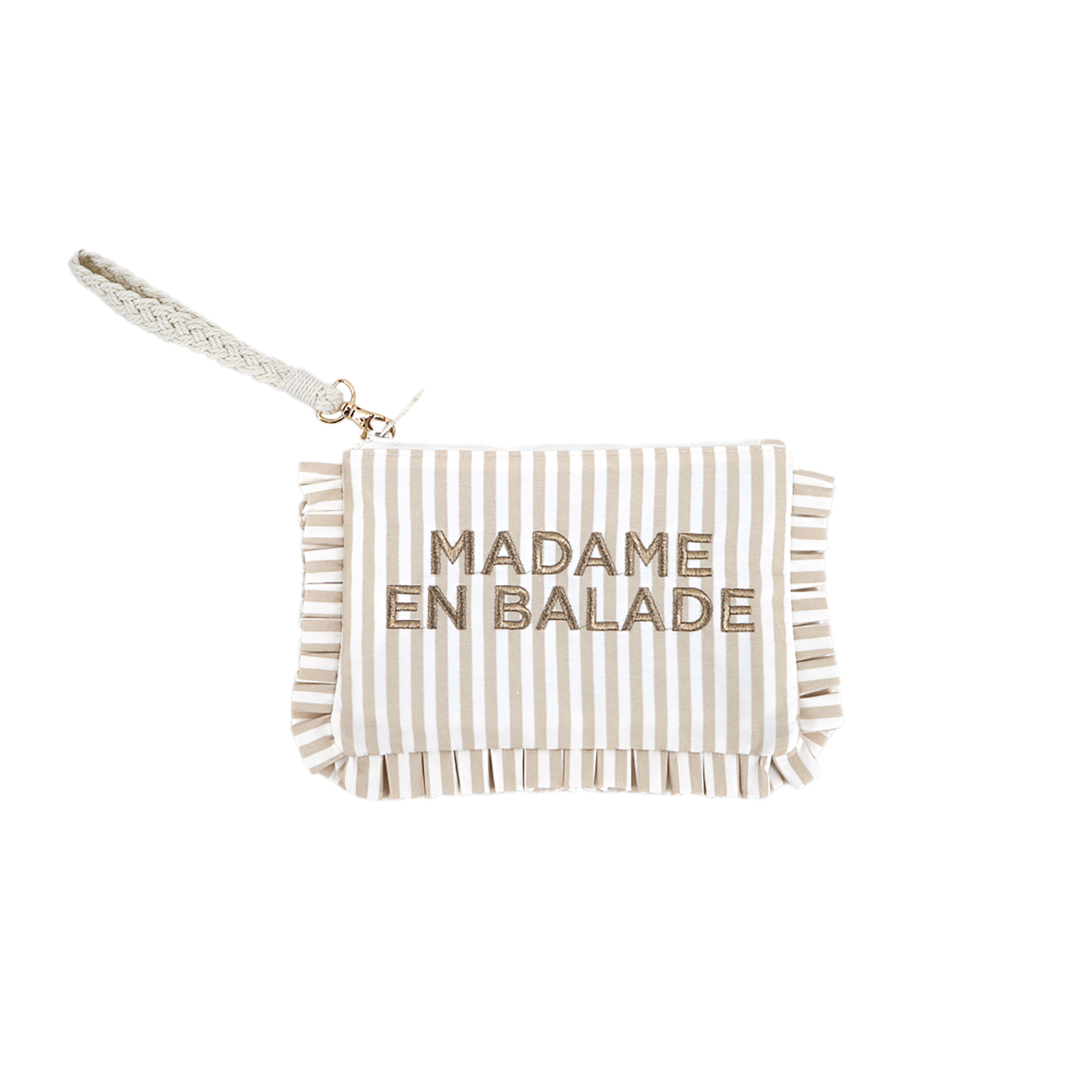 Pochette froufrou brodée Mme en Balade