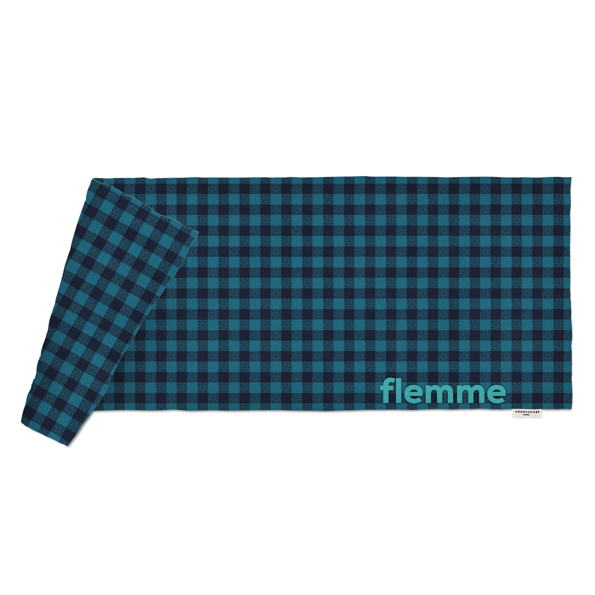 Matelas bain de soleil brodé Flemme