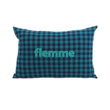 Coussin en polyester rectangulaire — modèle extérieur brodé Flemme
