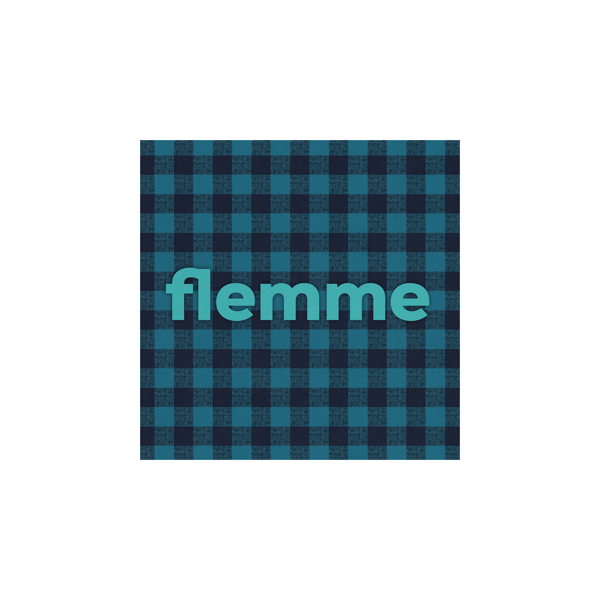 Lot de 6 dessous de verre vinyle Flemme