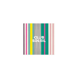 Dessous de verre en vinyle carré — modèle Stripe Club Soleil