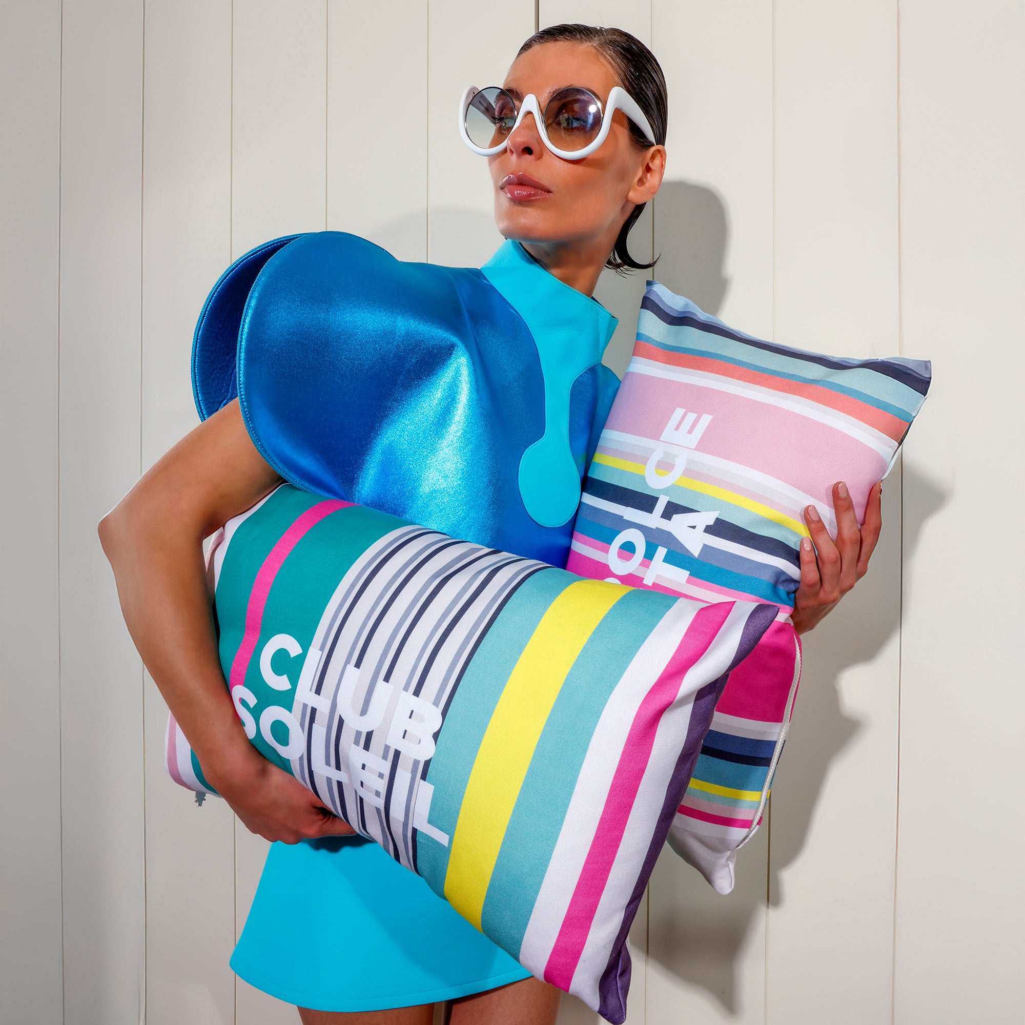 Coussin extérieur Stripe Club Soleil