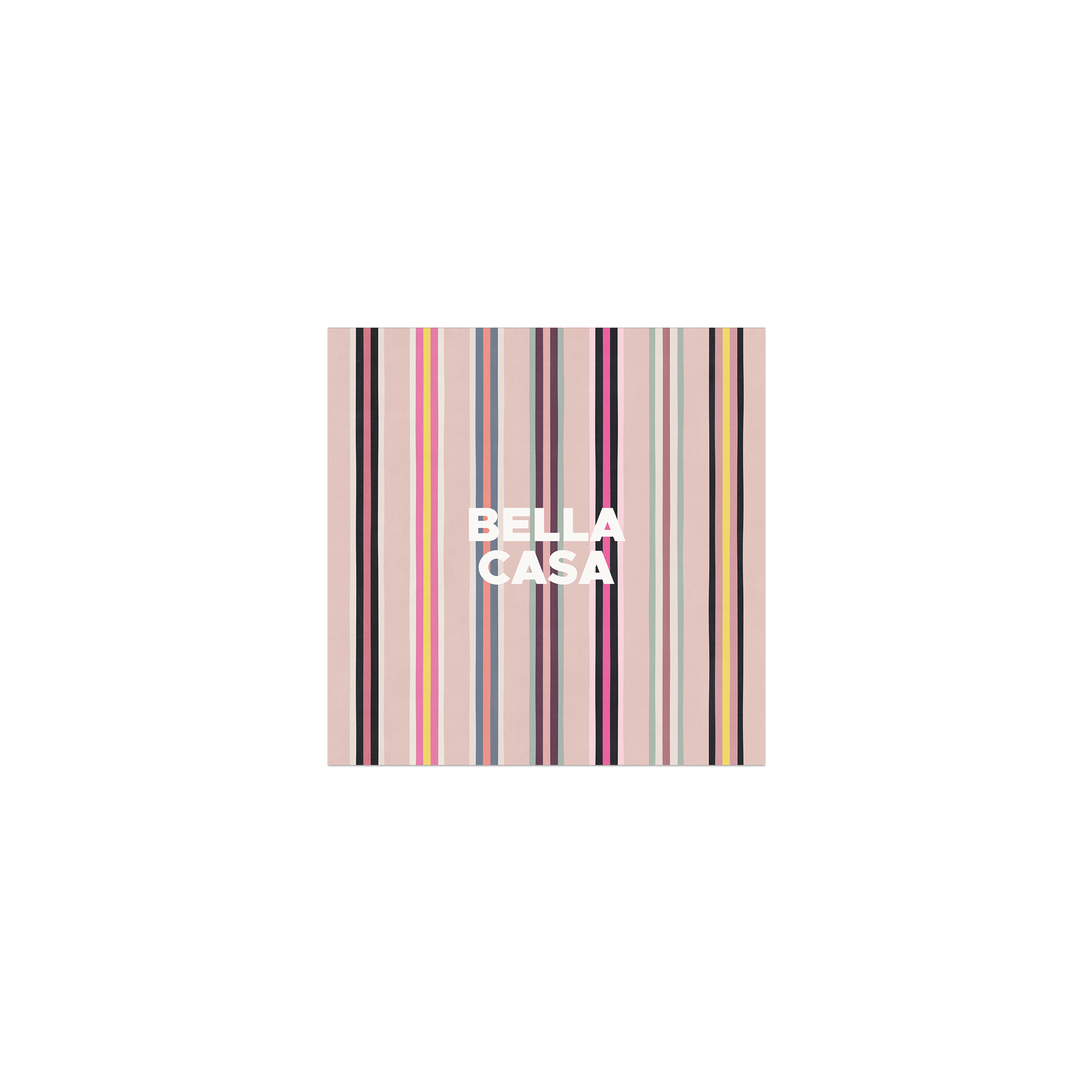 Lot de 6 dessous de verre vinyle Stripe Bella Casa