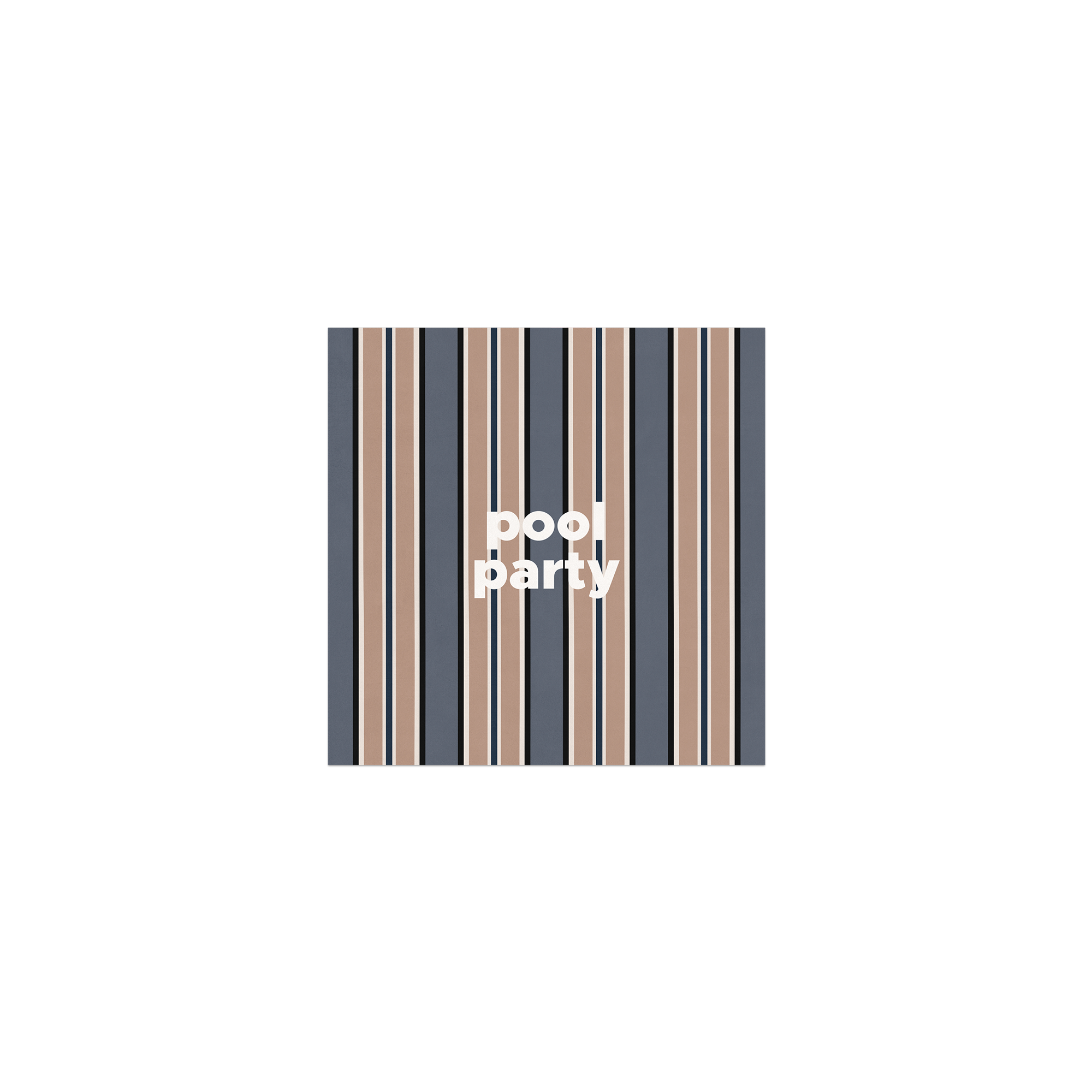 Lot de 6 dessous de verre vinyle Stripe Pool Party