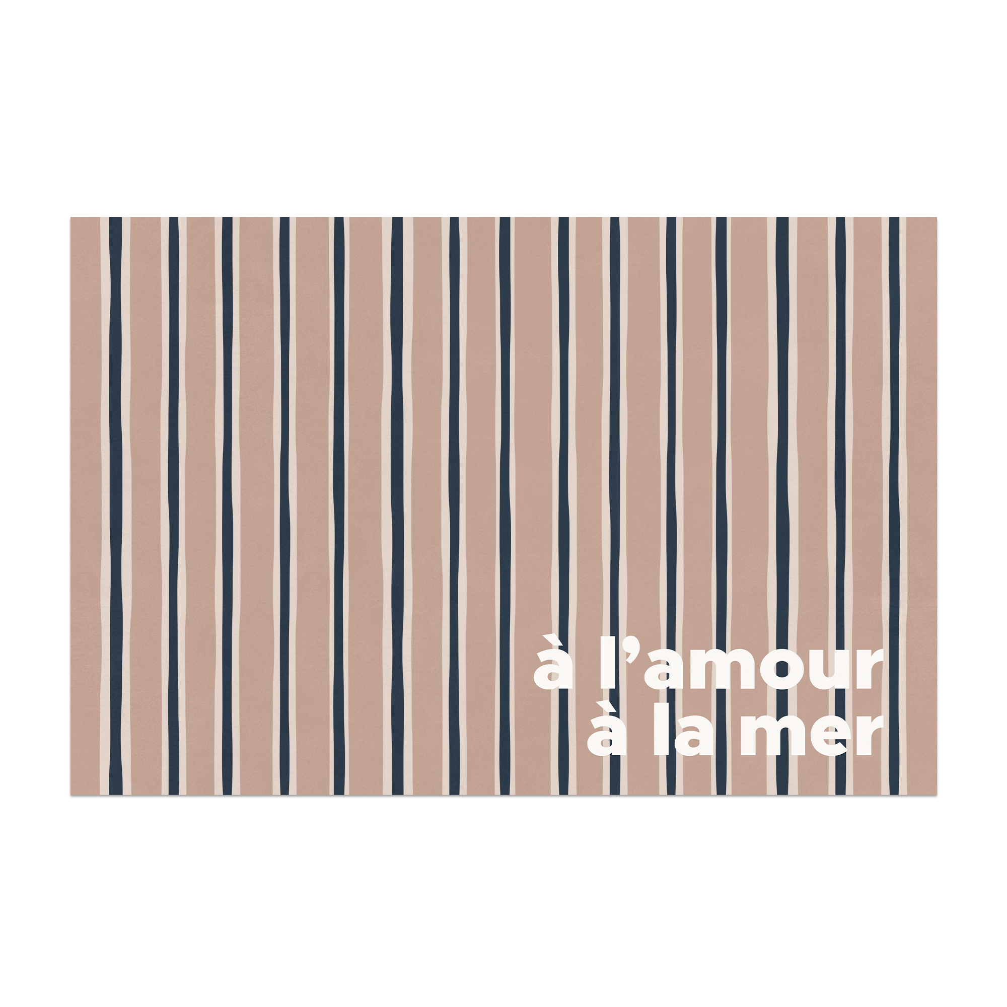 Tapis Vinyle Stripe Amour a Mer