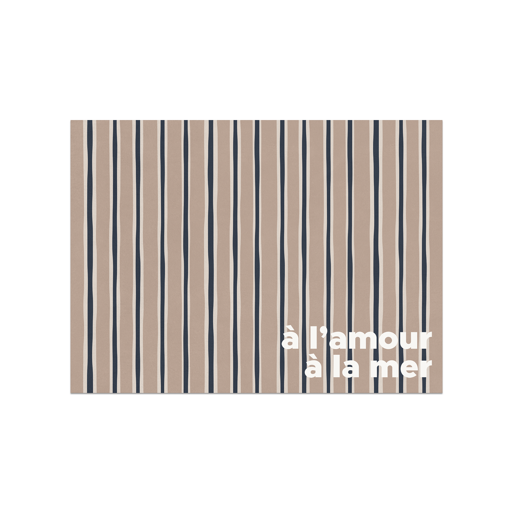 Set De Table Vinyle Stripe Amour a Mer