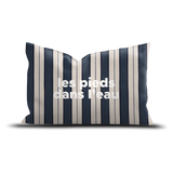 Coussin en polyester rectangulaire — modèle extérieur Stripe Pieds Eau