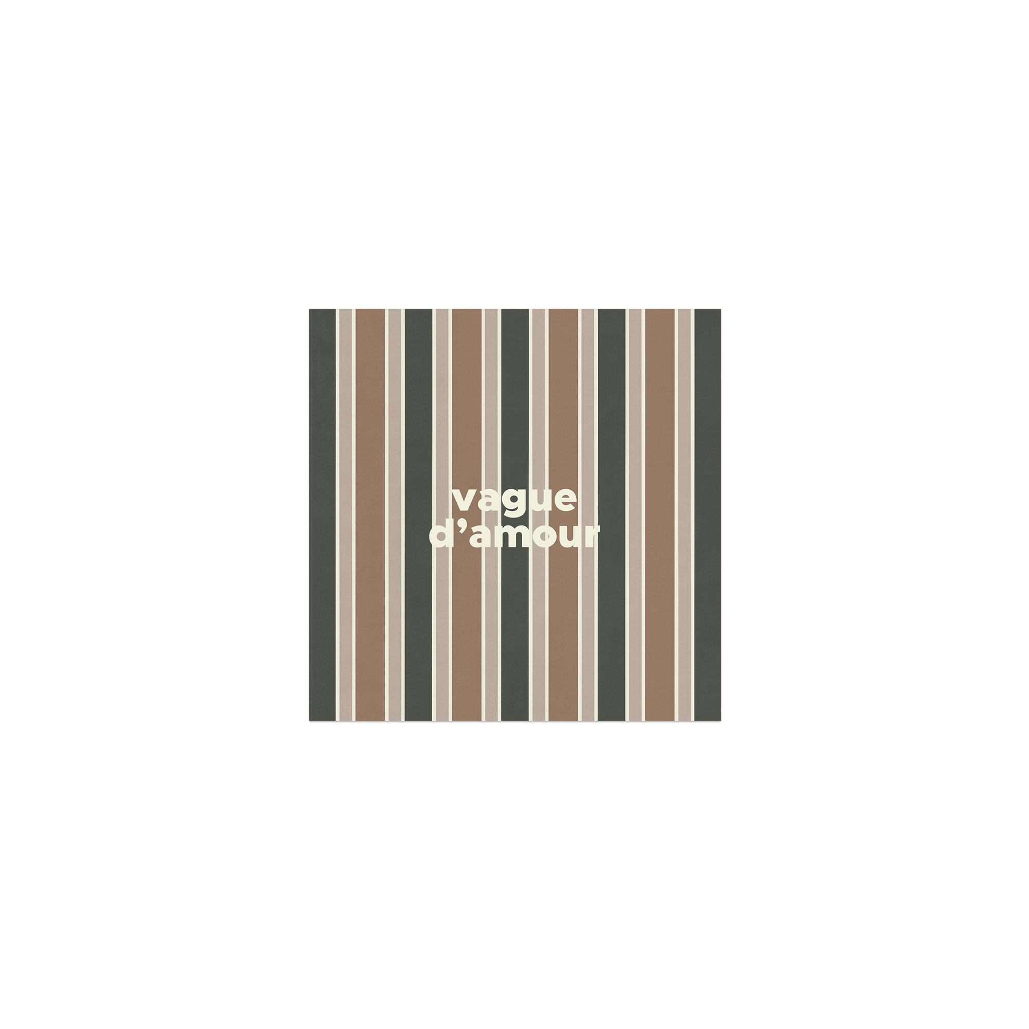 Lot de 6 dessous de verre vinyle Stripe Vague d'Amour