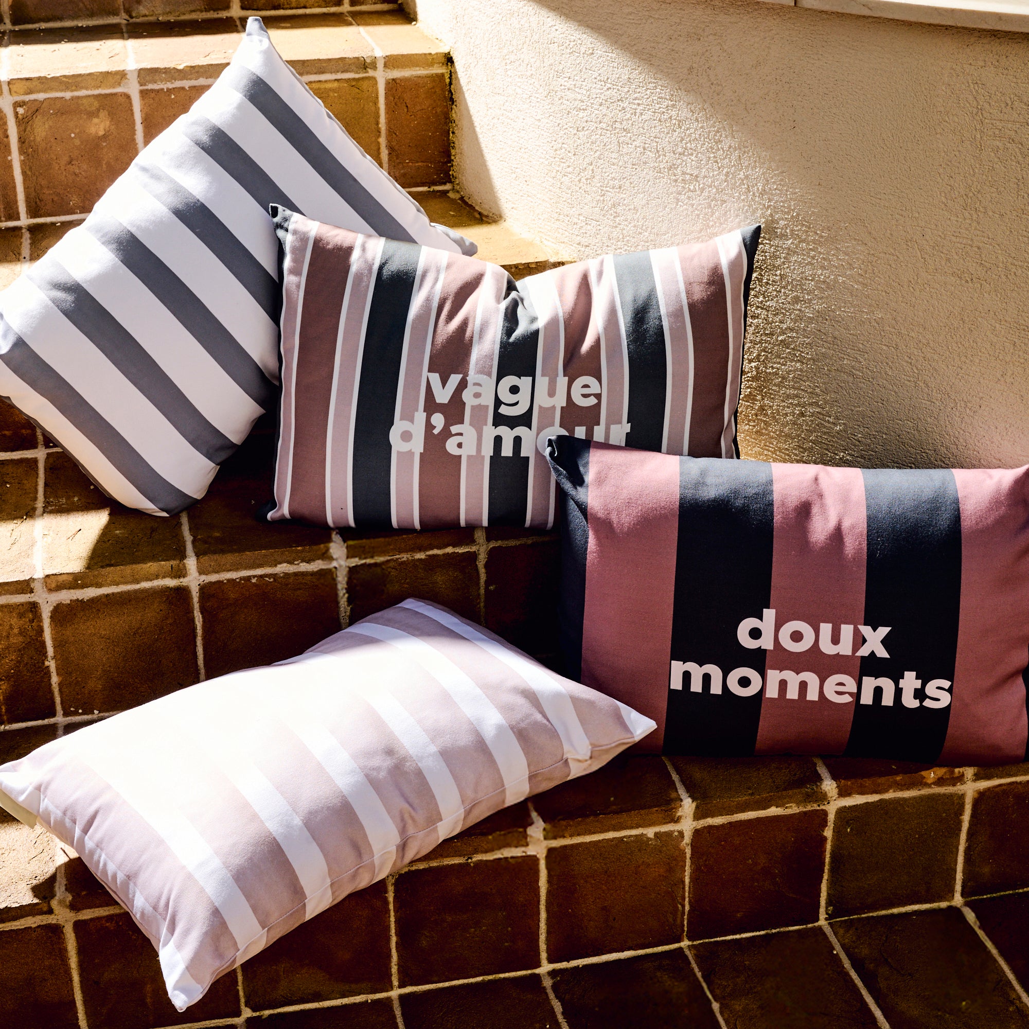 Coussin extérieur Stripe Vague d'Amour