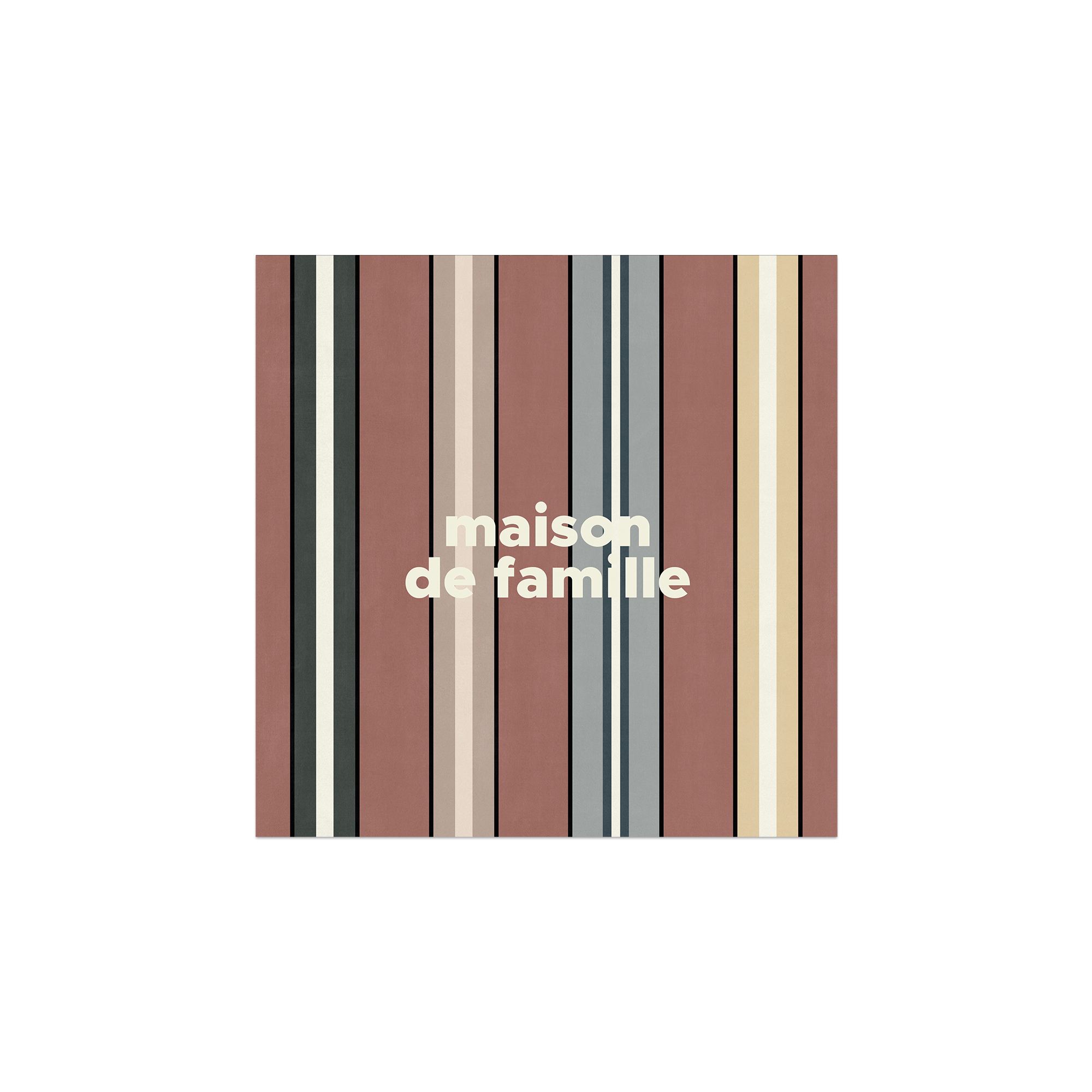 Lot de 6 dessous de verre vinyle Stripe Maison Famille