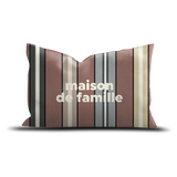 Coussin en polyester rectangulaire — modèle extérieur Stripe Maison Famille