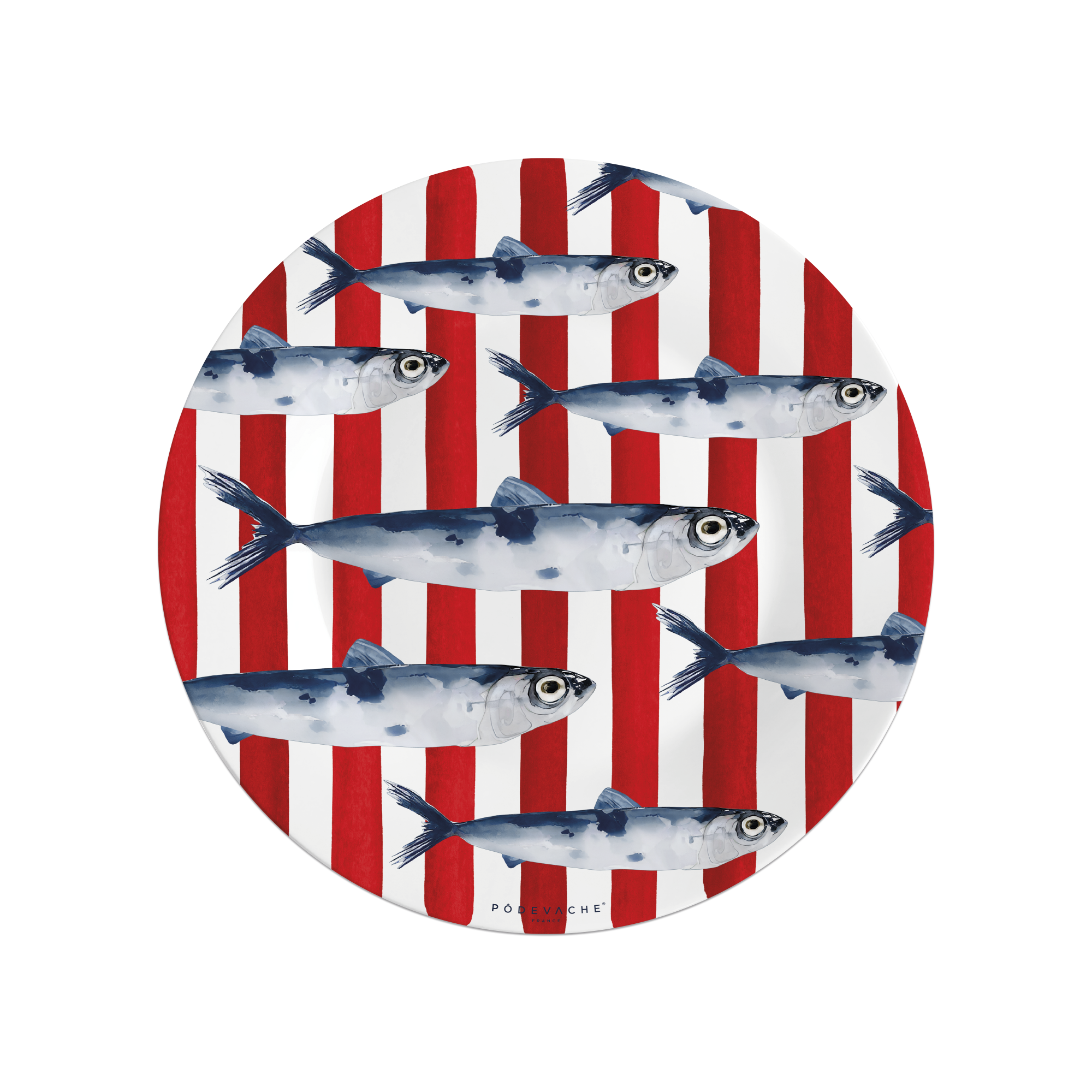 Set De Table Vinyle Stripes Sardine